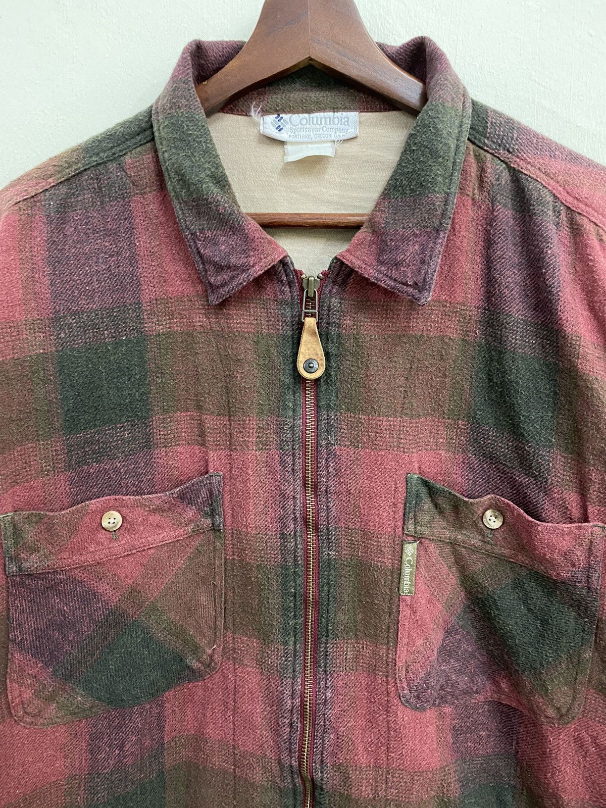 Columbia × Flannel × Vintage Vintage Columbia Checkered Zip Flannel Size US M / EU 48-50 / 2 - 2 Thumbnail