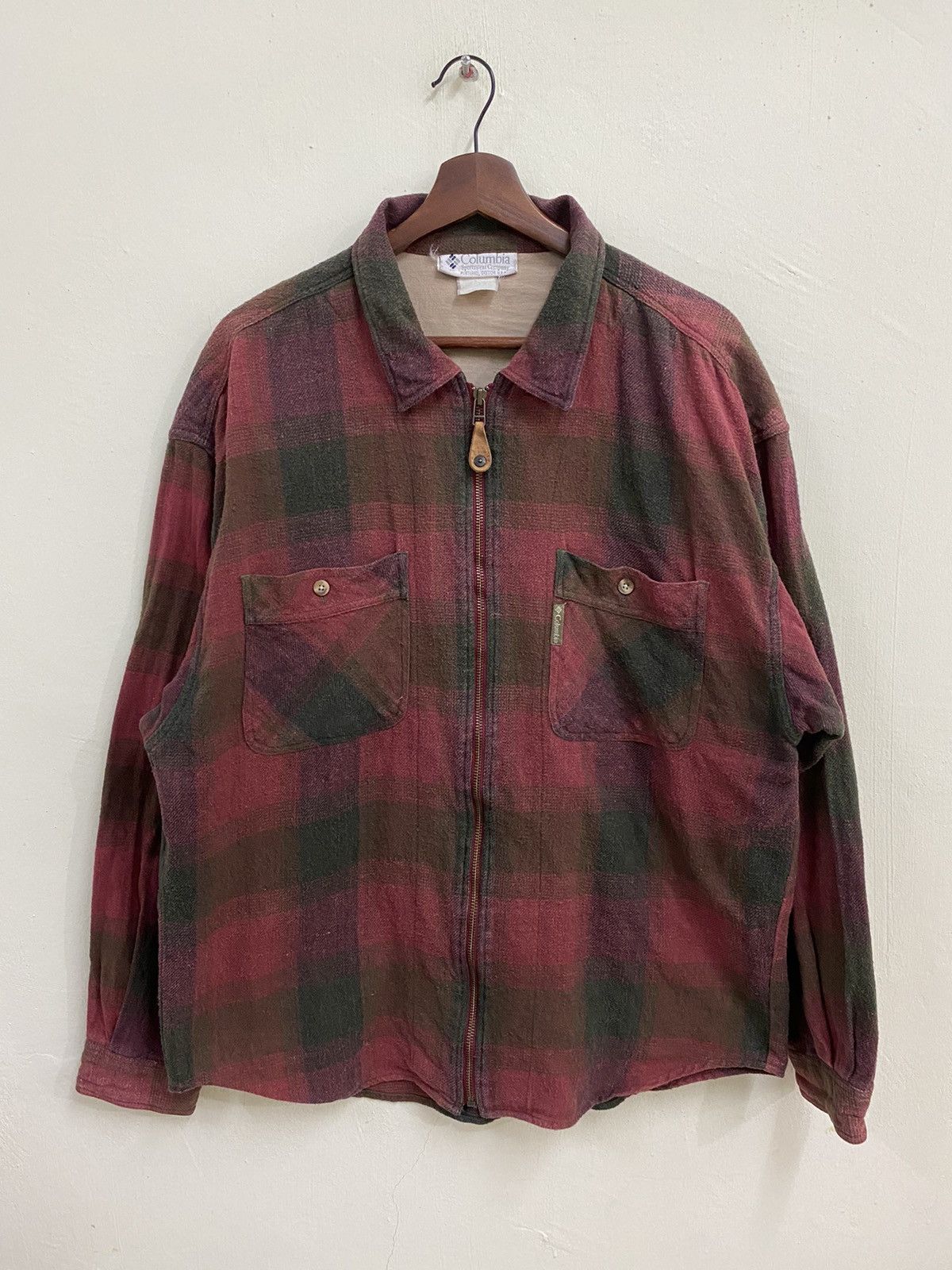 Columbia × Flannel × Vintage Vintage Columbia Checkered Zip Flannel Size US M / EU 48-50 / 2 - 1 Thumbnail