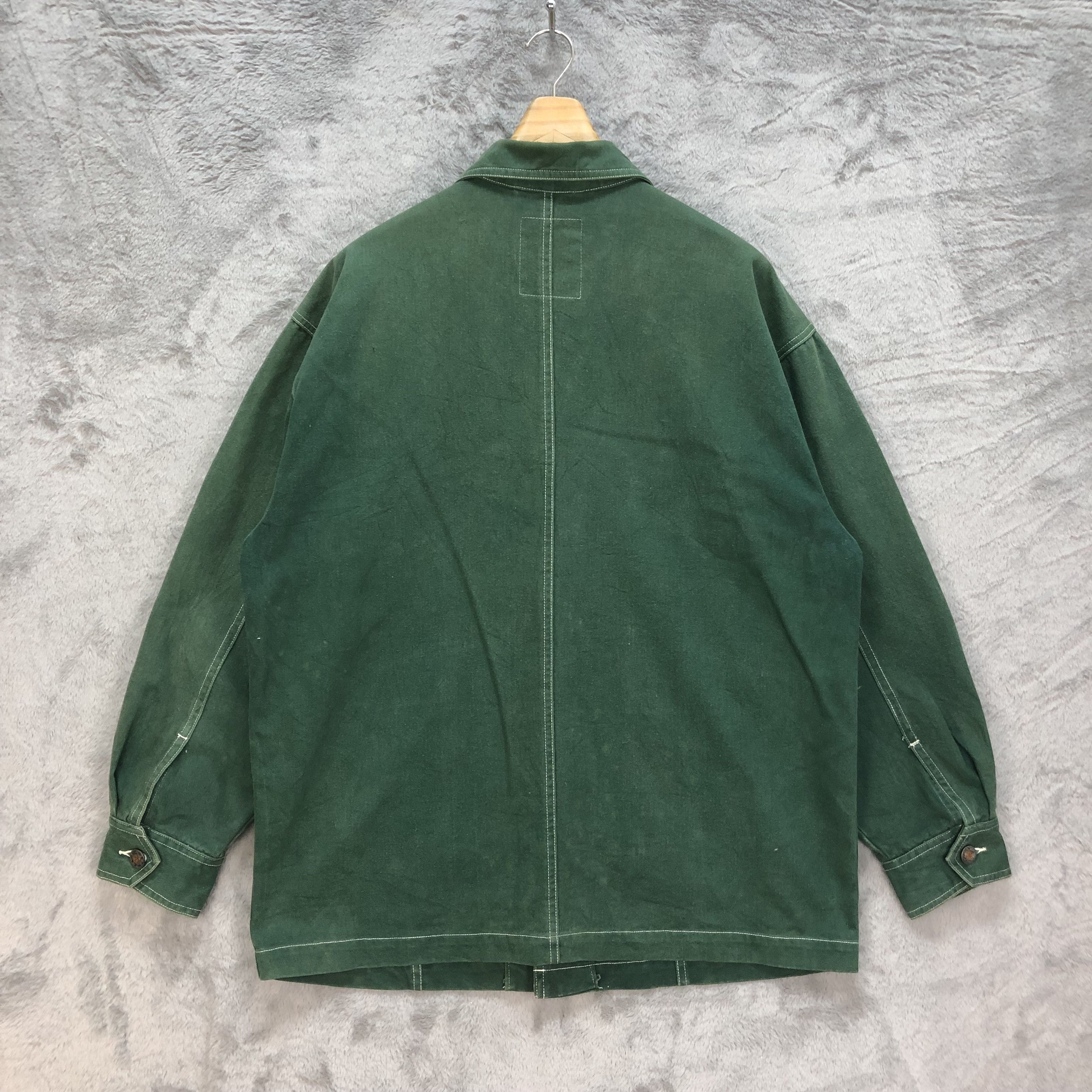 Japanese Brand NEO BLOOD KING SIZE GREEN CHORE JACKET #6178-52 Size US L / EU 52-54 / 3 - 10 Thumbnail