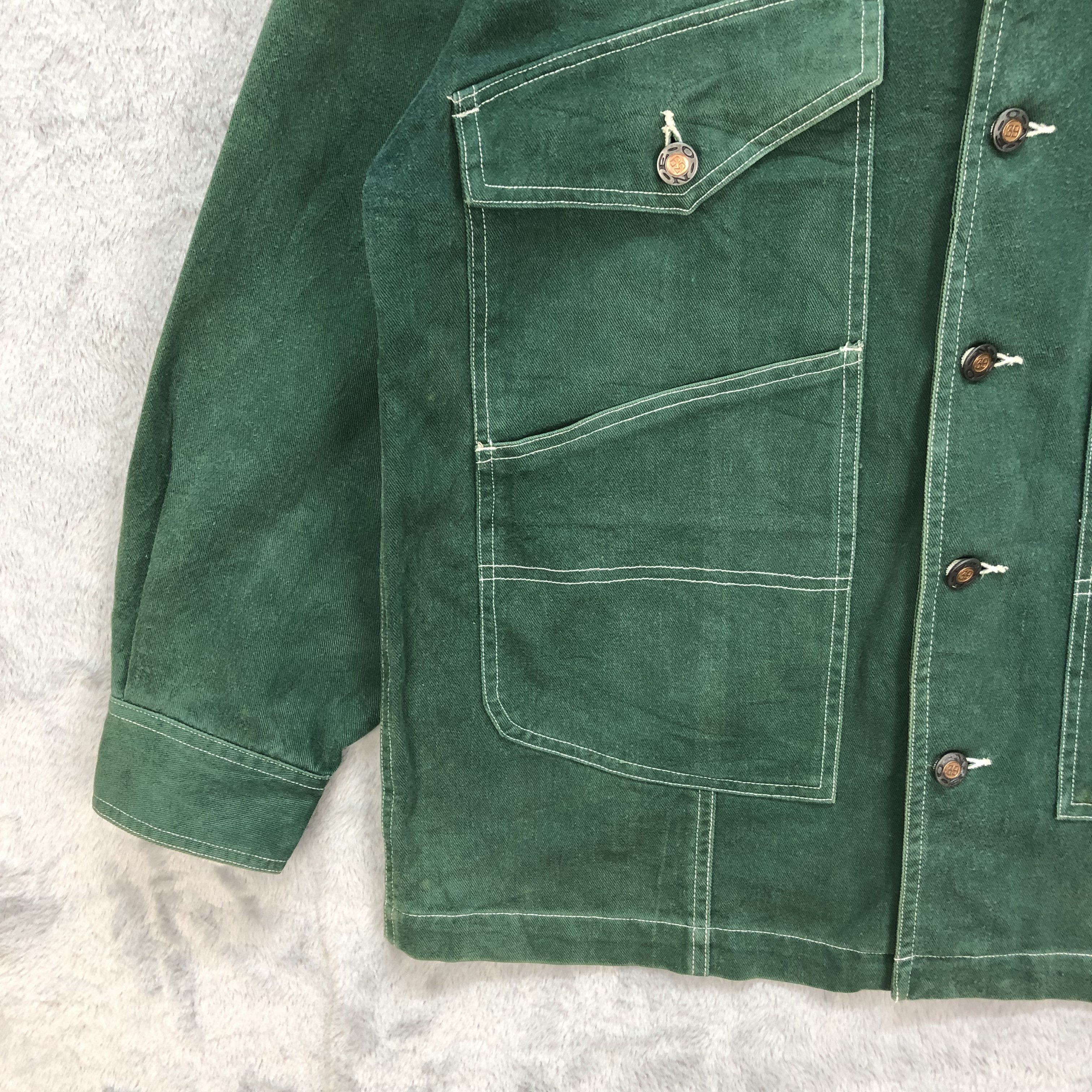 Japanese Brand NEO BLOOD KING SIZE GREEN CHORE JACKET #6178-52 Size US L / EU 52-54 / 3 - 5 Thumbnail