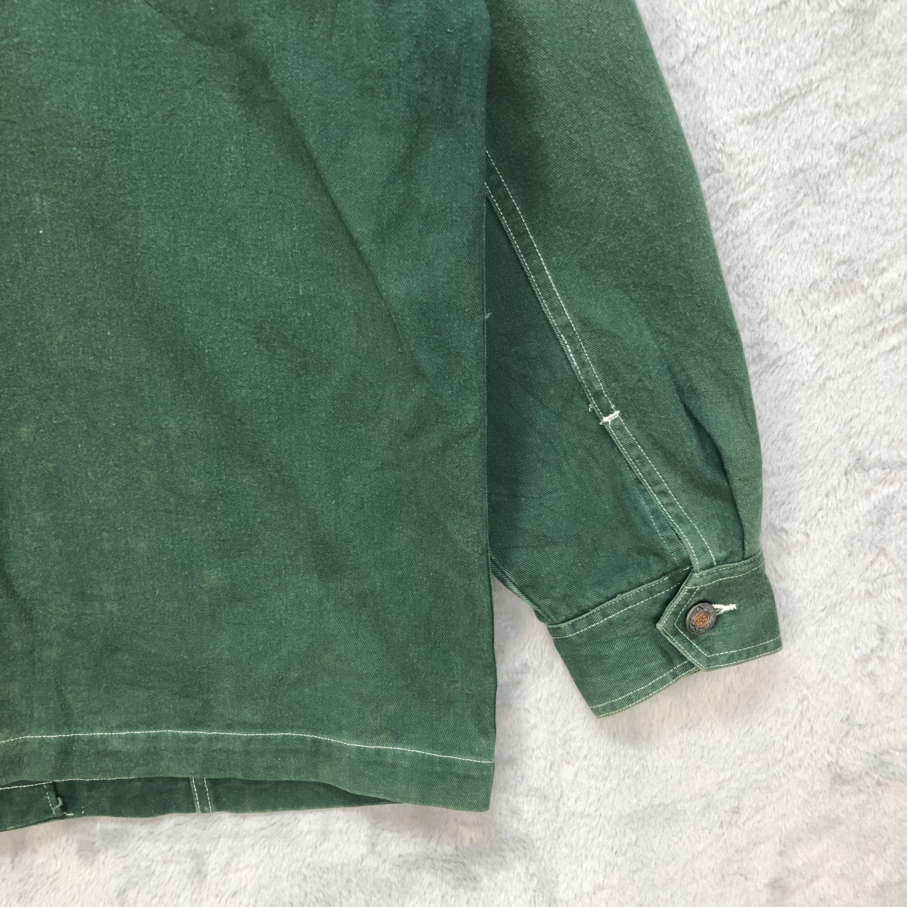 Japanese Brand NEO BLOOD KING SIZE GREEN CHORE JACKET #6178-52 Size US L / EU 52-54 / 3 - 13 Thumbnail
