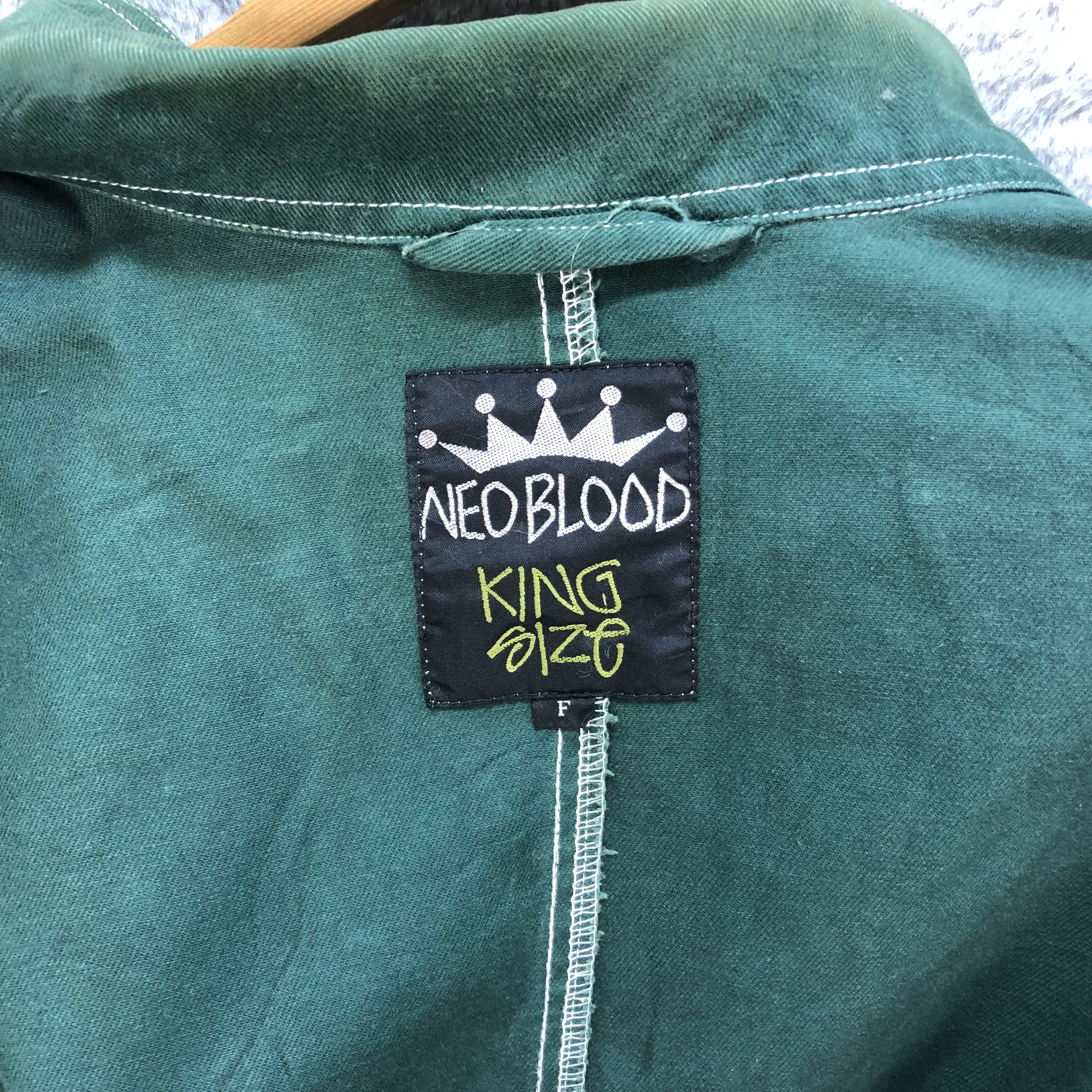 Japanese Brand NEO BLOOD KING SIZE GREEN CHORE JACKET #6178-52 Size US L / EU 52-54 / 3 - 8 Thumbnail