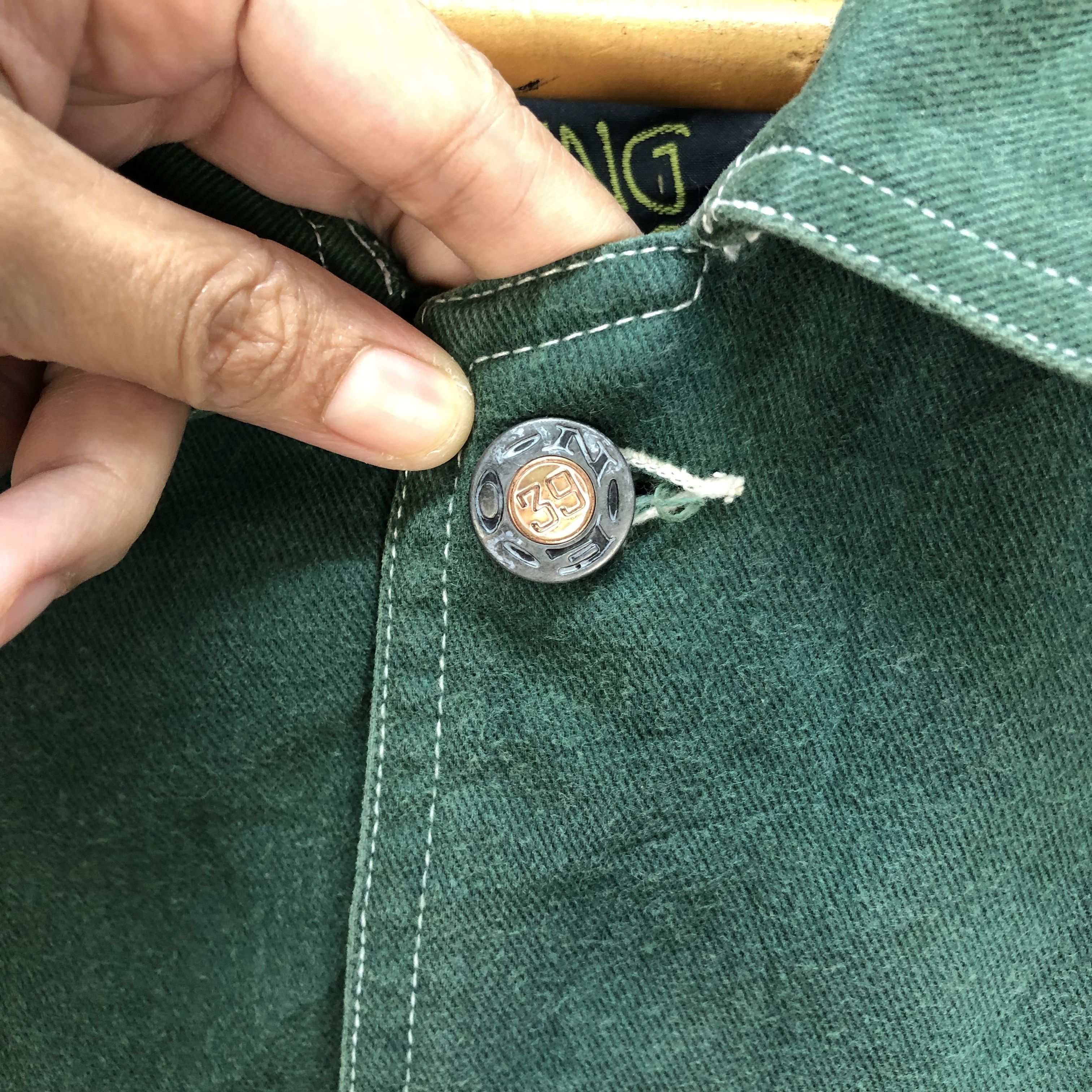Japanese Brand NEO BLOOD KING SIZE GREEN CHORE JACKET #6178-52 Size US L / EU 52-54 / 3 - 4 Thumbnail