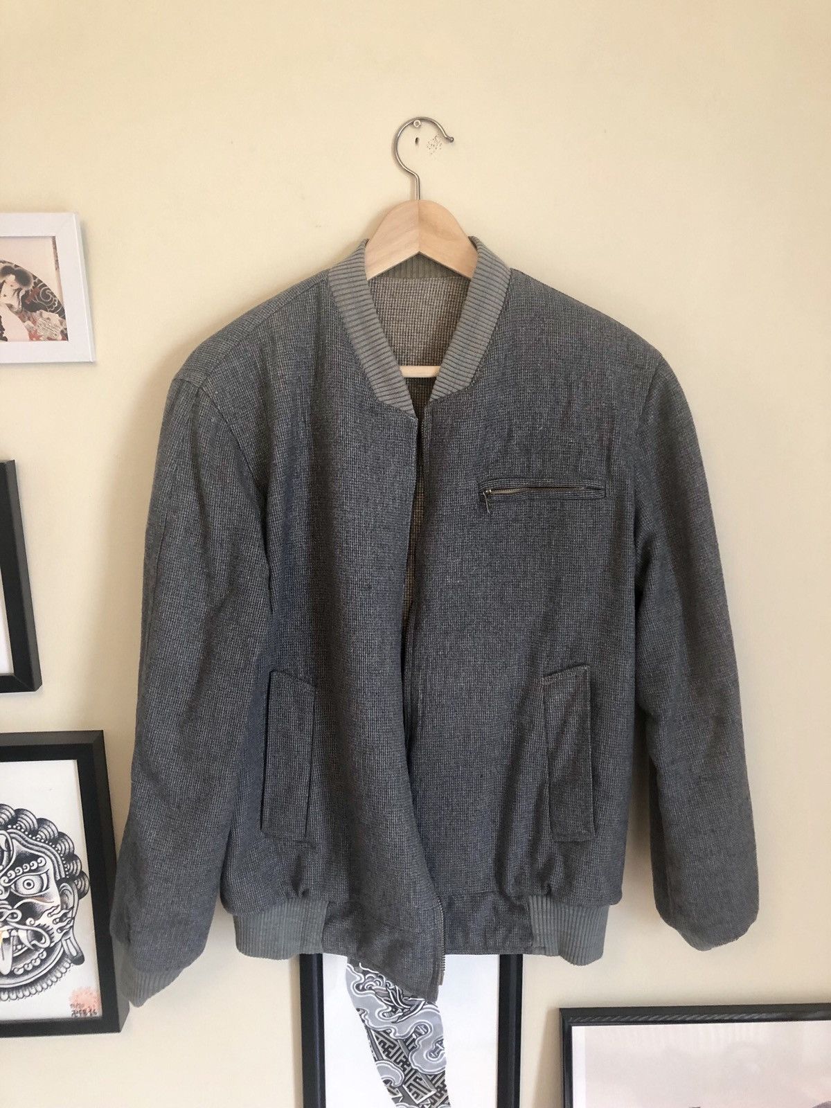 Other × Vintage Made in Uk Reversible Woolen Twill bomber - Casual Burberry Size US M / EU 48-50 / 2 - 4 Thumbnail