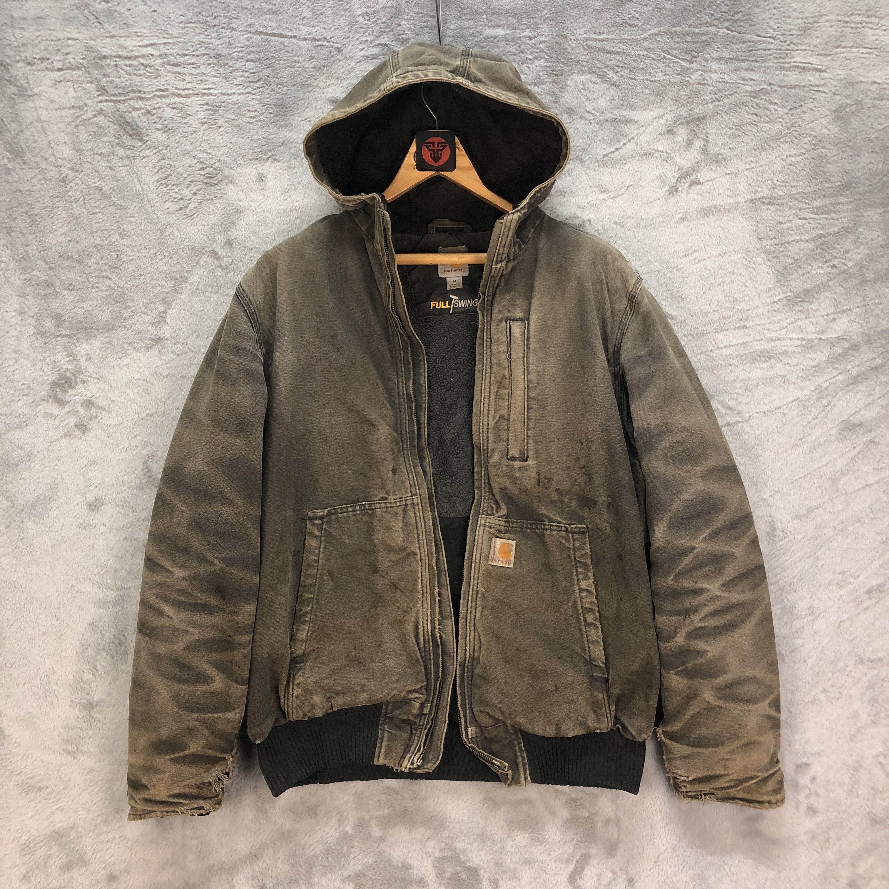 Carhartt Trashed🔥 Carhartt Full Swing Lined Duck Jacket #6183-52 