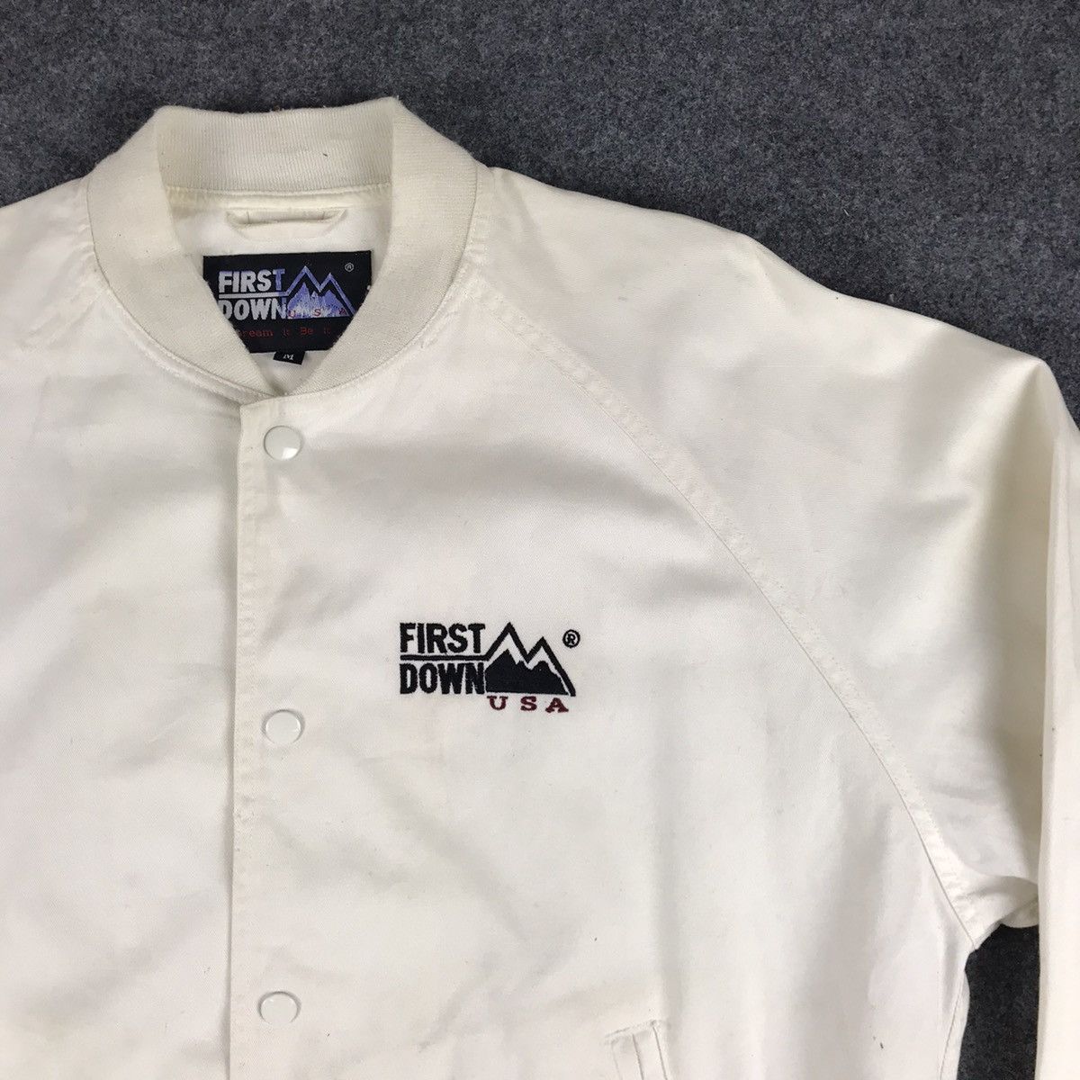 Japanese Brand × Vintage Very Rare Vintage First Down USA bomber Jacket Size US M / EU 48-50 / 2 - 4 Thumbnail