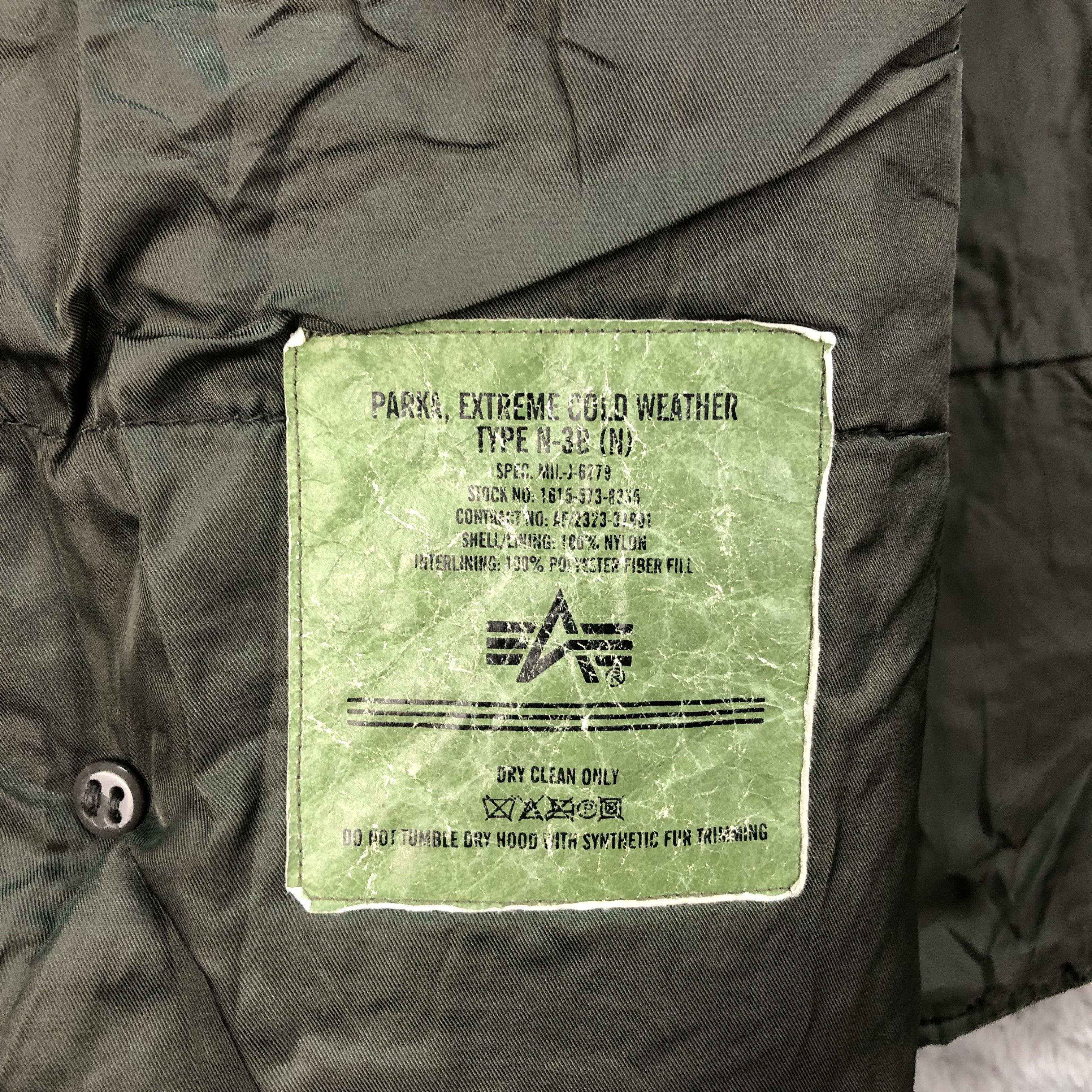 Alpha Industries Alpha Parka Extreme Cold Weather Type N-3B #4109-164 Size US M / EU 48-50 / 2 - 9 Thumbnail