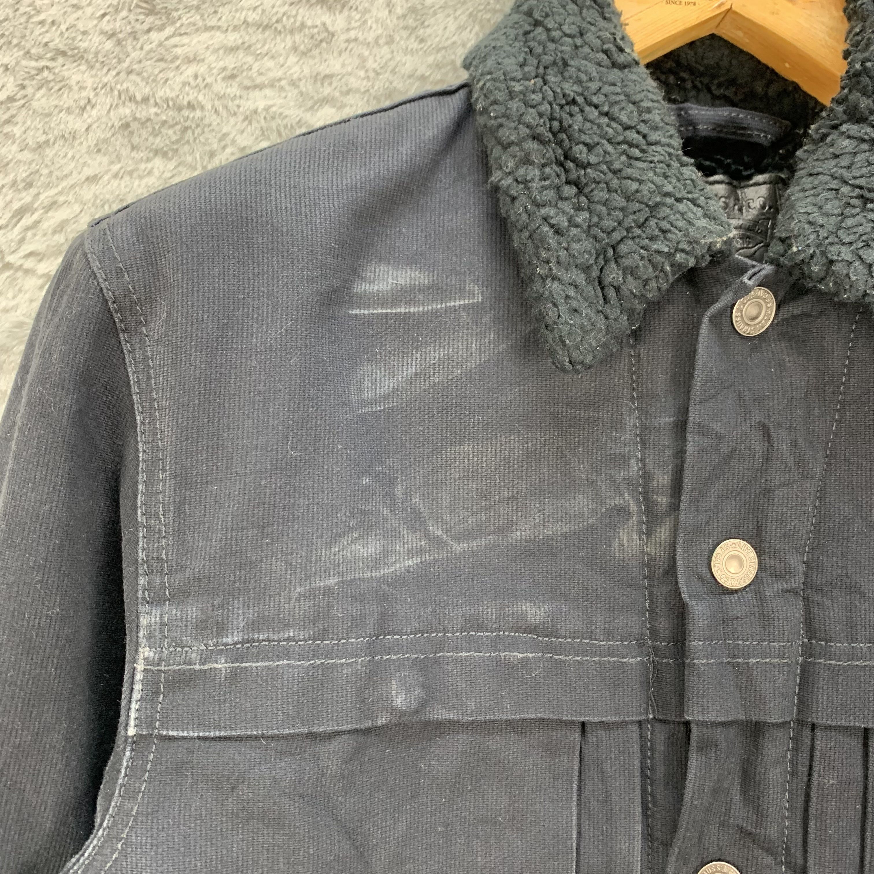 Levi's Levi's Heavy Fleece Lined Black Denim Jacket #4364-145 Size US S / EU 44-46 / 1 - 3 Thumbnail