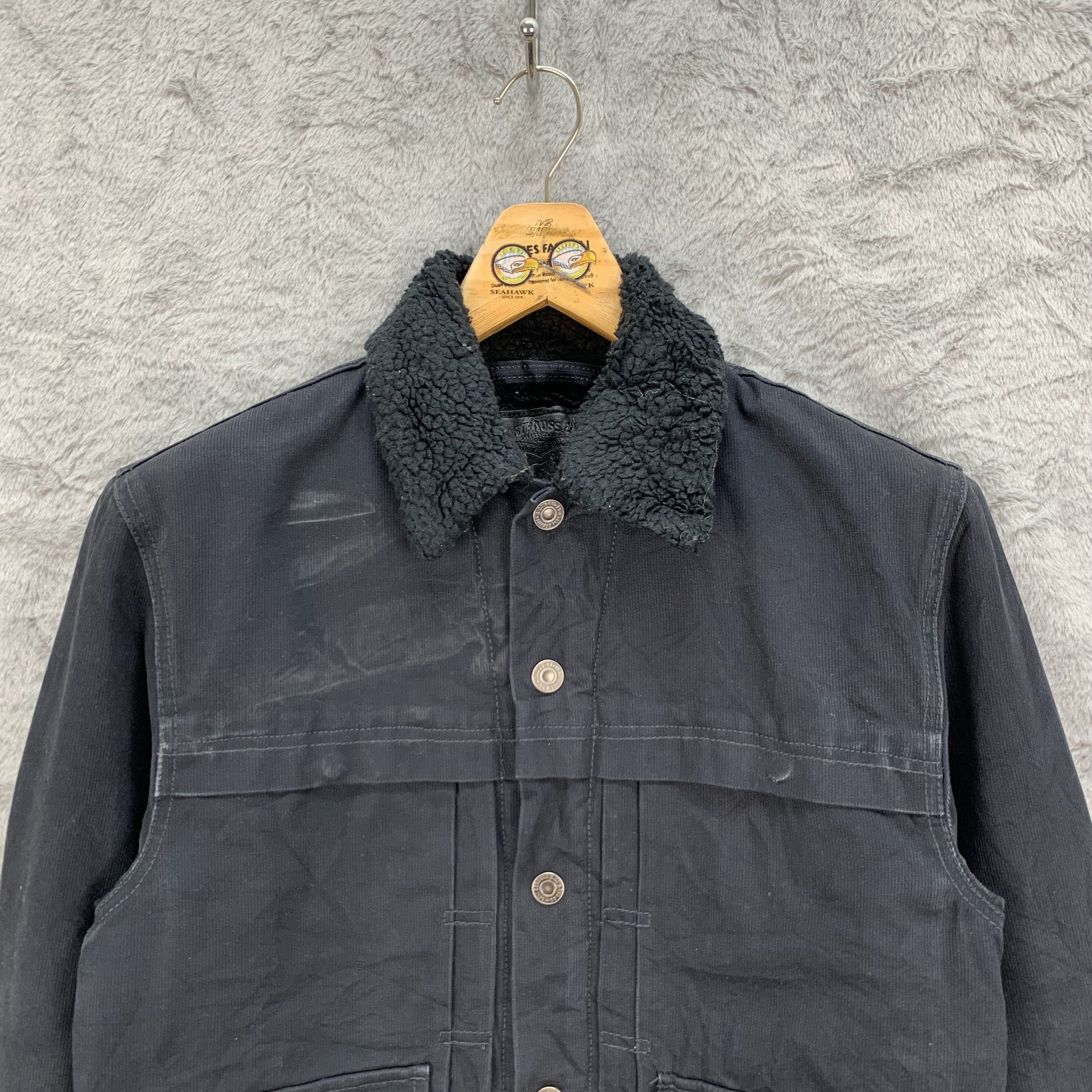 Levi's Levi's Heavy Fleece Lined Black Denim Jacket #4364-145 Size US S / EU 44-46 / 1 - 2 Thumbnail