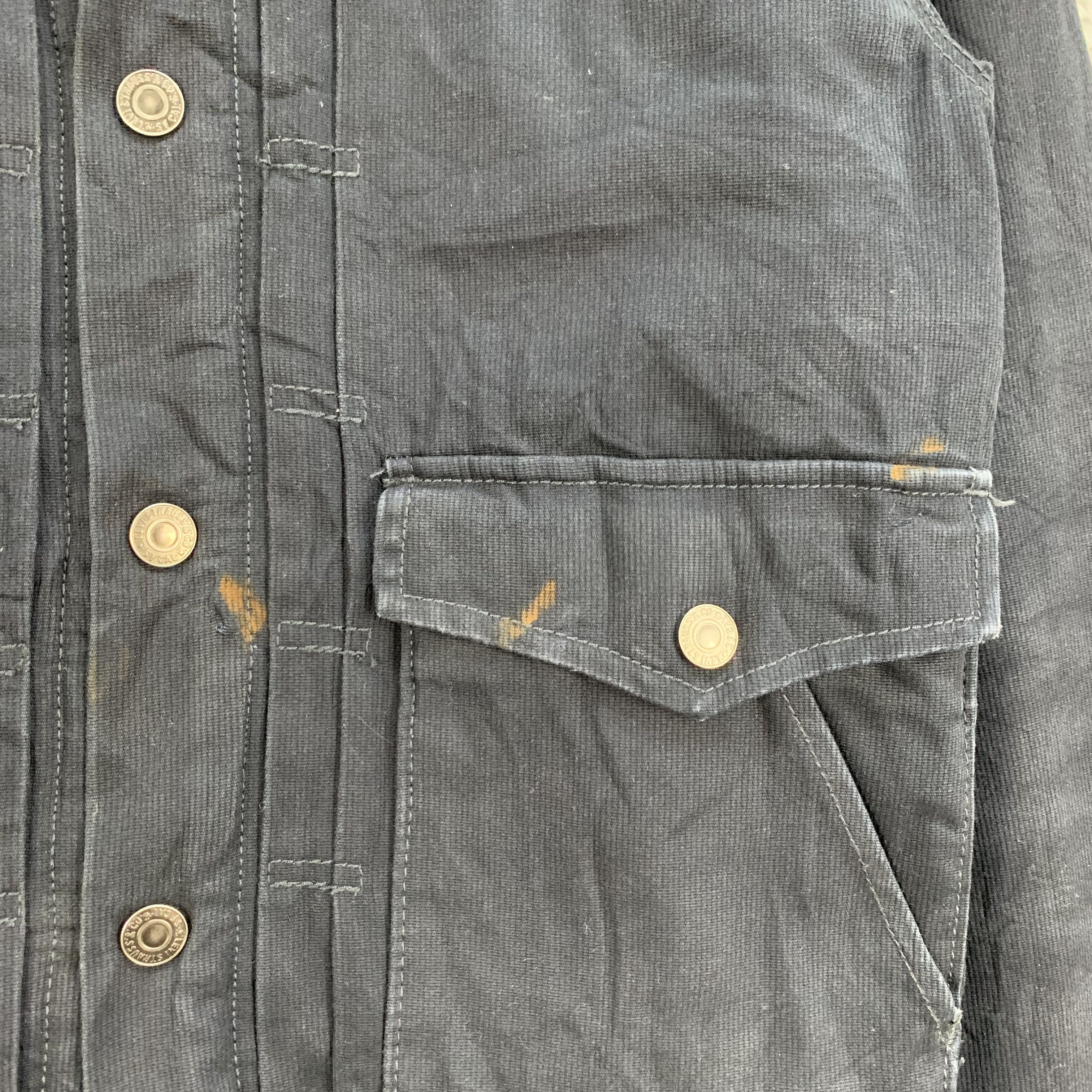 Levi's Levi's Heavy Fleece Lined Black Denim Jacket #4364-145 Size US S / EU 44-46 / 1 - 6 Thumbnail