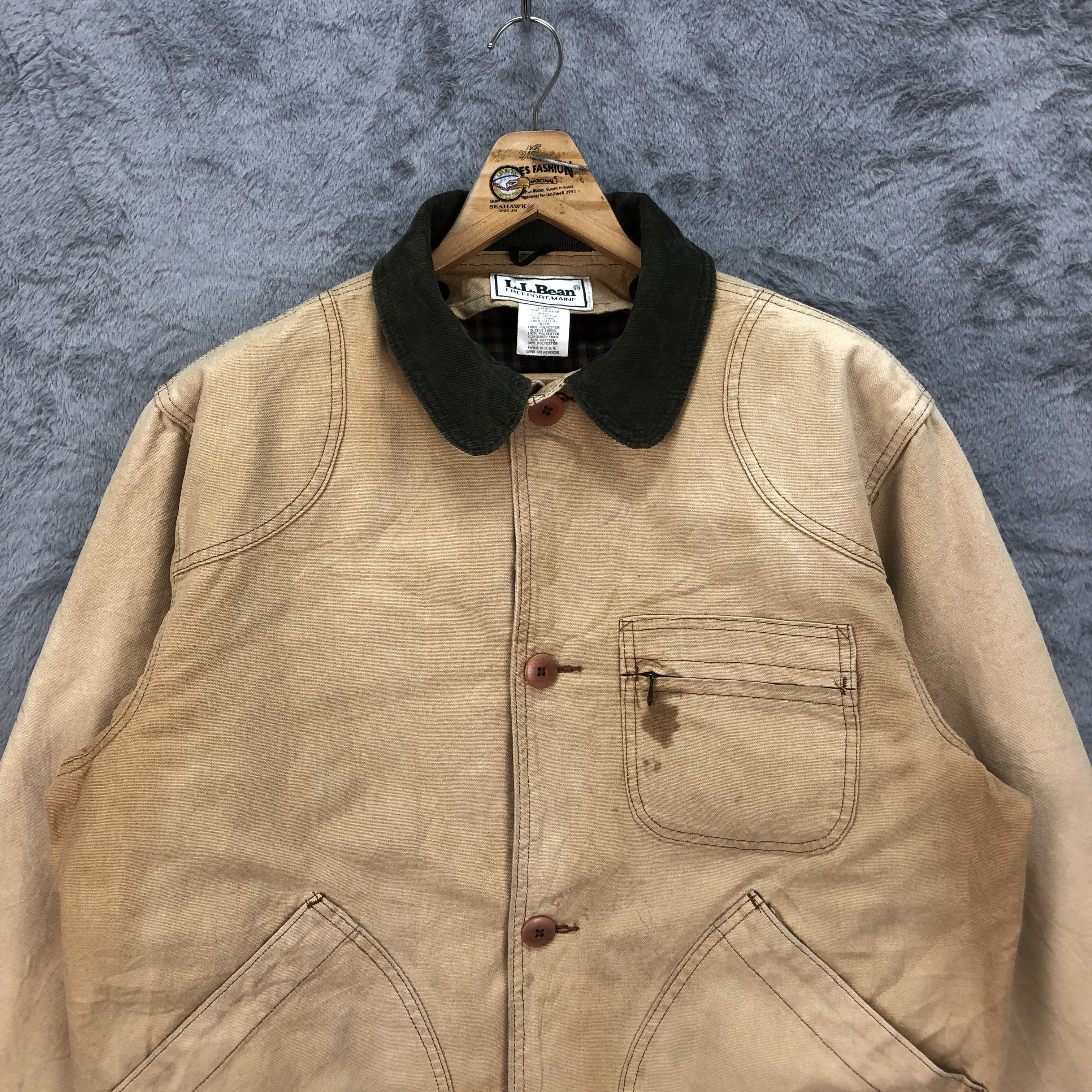 L.L. Bean L.L. Bean Made in USA Checked Lined Chore Jacket #4929-30 Size US M / EU 48-50 / 2 - 2 Thumbnail