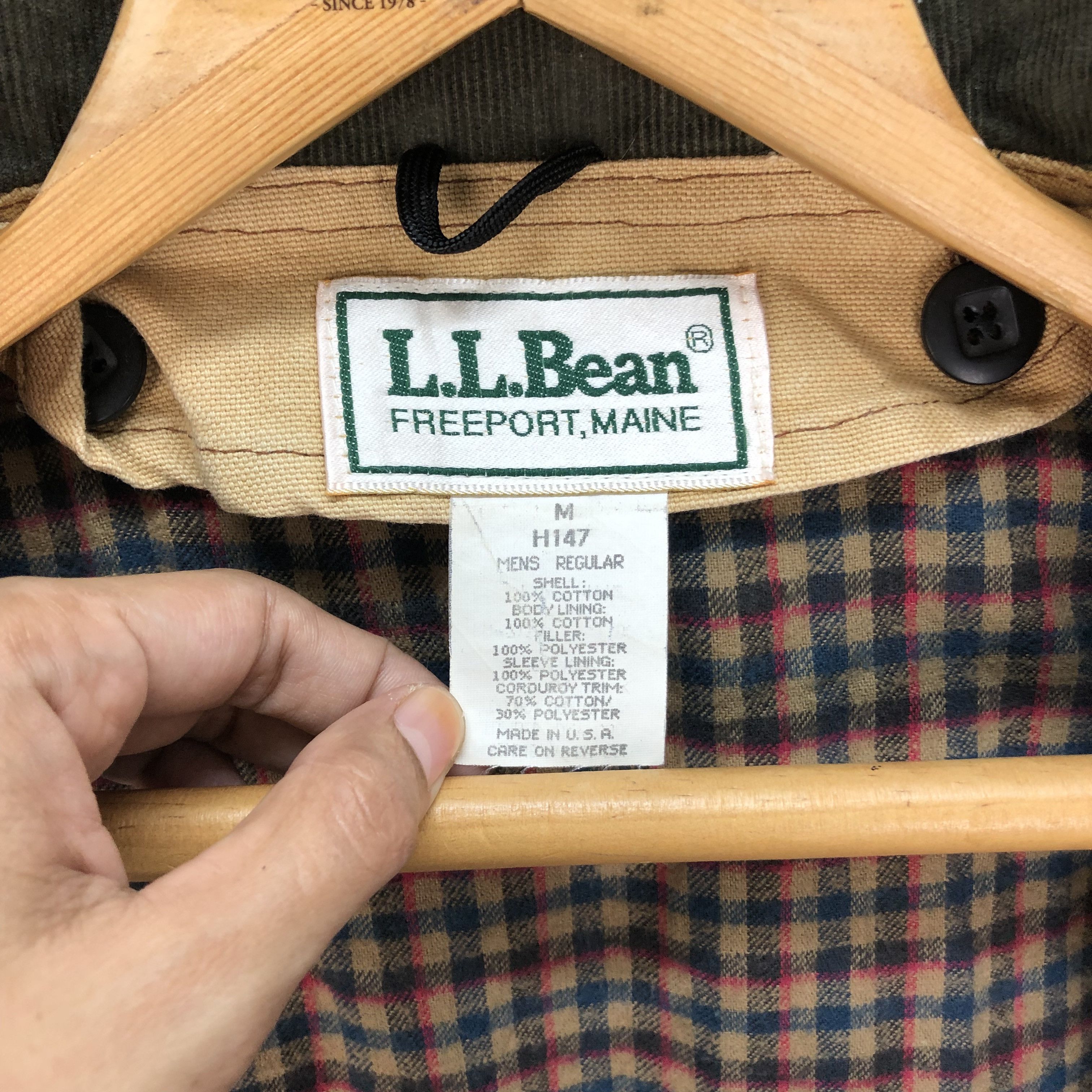 L.L. Bean L.L. Bean Made in USA Checked Lined Chore Jacket #4929-30 Size US M / EU 48-50 / 2 - 11 Thumbnail