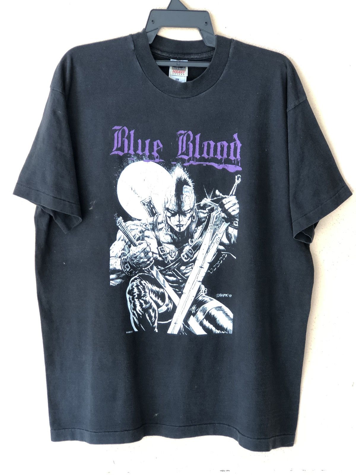 image of Expert Horror x Movie Vintage 90's Blue Blood Horror / Cult / Anime / Comics in Black (Size XL)