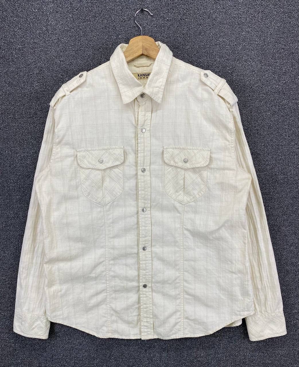 Flannel Vintage Kansai Yamamoto Shadow Plaids Checkered Shirts Size US L / EU 52-54 / 3 - 1 Thumbnail