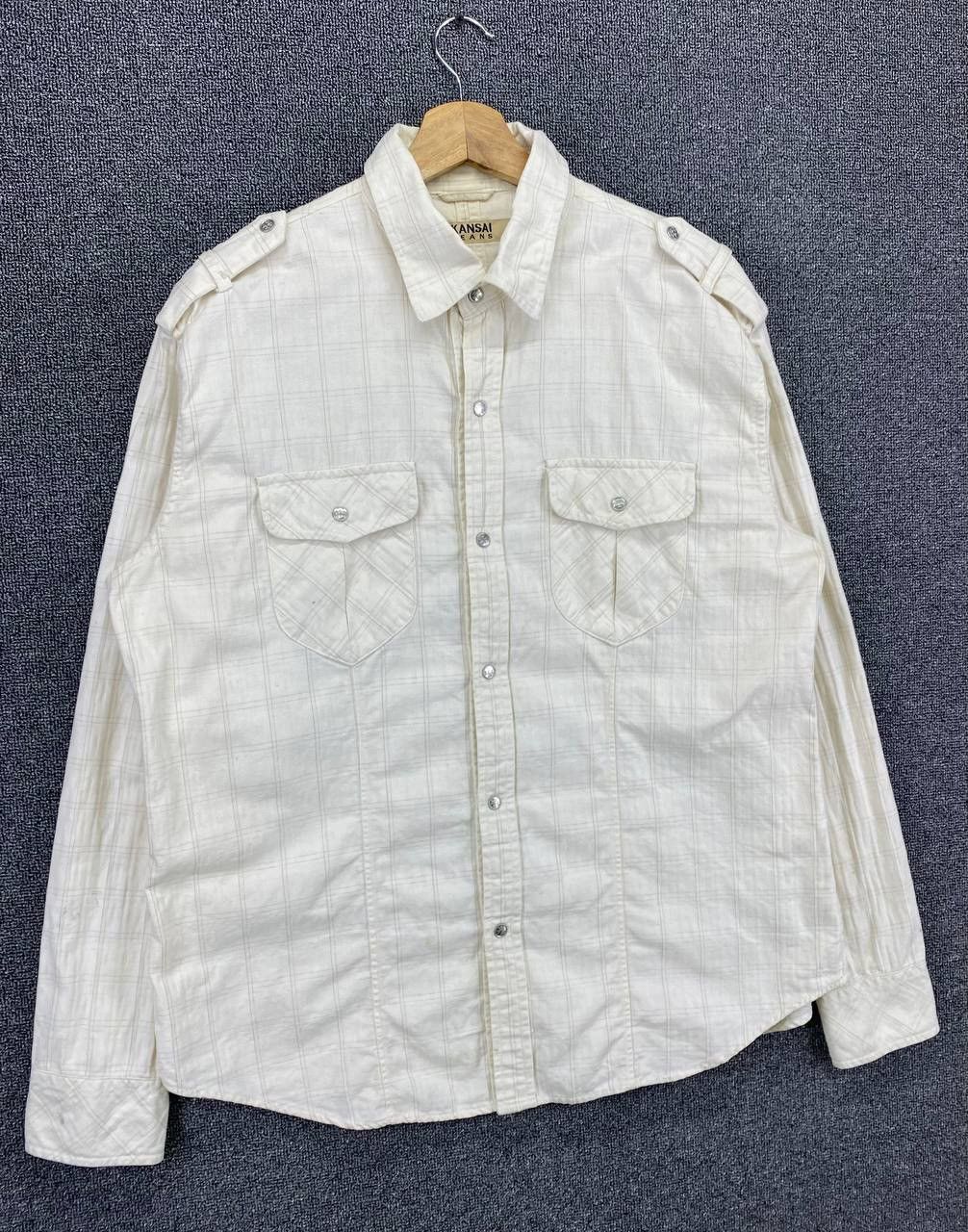Flannel Vintage Kansai Yamamoto Shadow Plaids Checkered Shirts Size US L / EU 52-54 / 3 - 2 Thumbnail