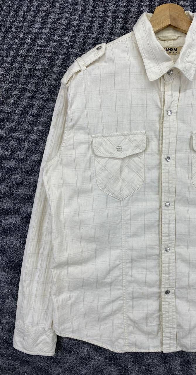 Flannel Vintage Kansai Yamamoto Shadow Plaids Checkered Shirts Size US L / EU 52-54 / 3 - 3 Thumbnail