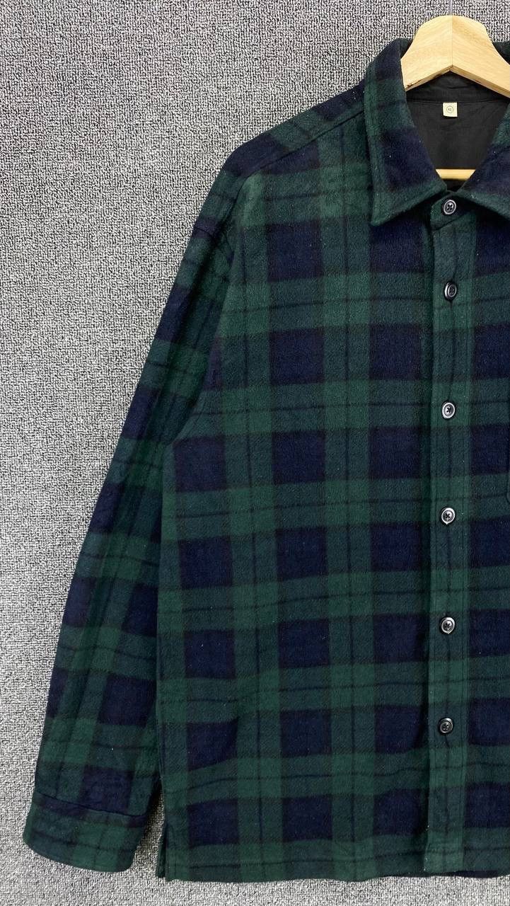 Flannel Vintage Uniqlo Shadow Plaid Fleece Button Up Shirt Flannel Size US XL / EU 56 / 4 - 3 Thumbnail