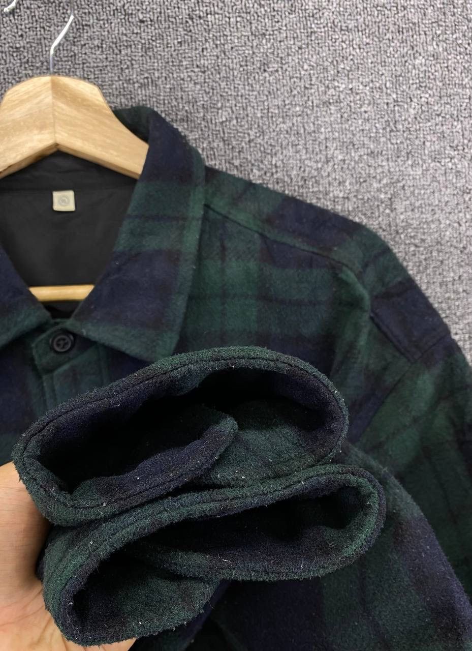 Flannel Vintage Uniqlo Shadow Plaid Fleece Button Up Shirt Flannel Size US XL / EU 56 / 4 - 8 Thumbnail