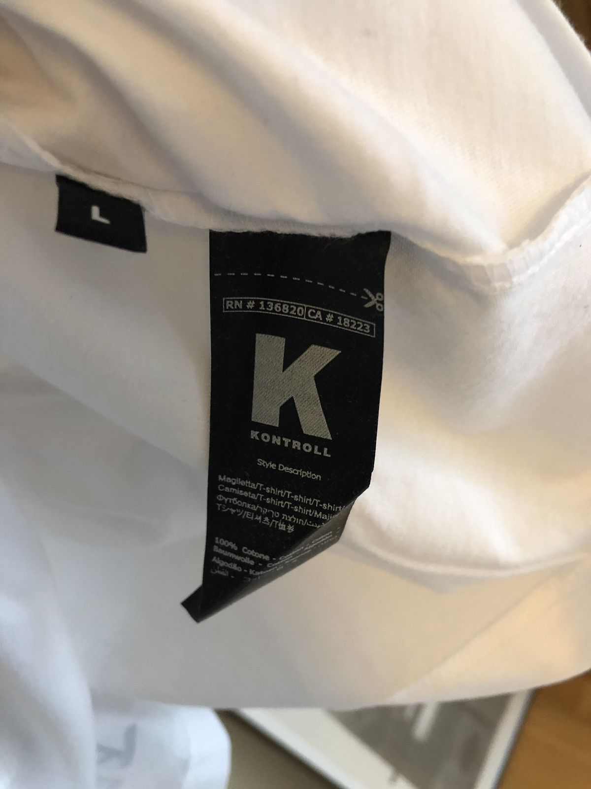 Kappa Kappa Kontroll inverted logo t-shirt Size US L / EU 52-54 / 3 - 7 Thumbnail