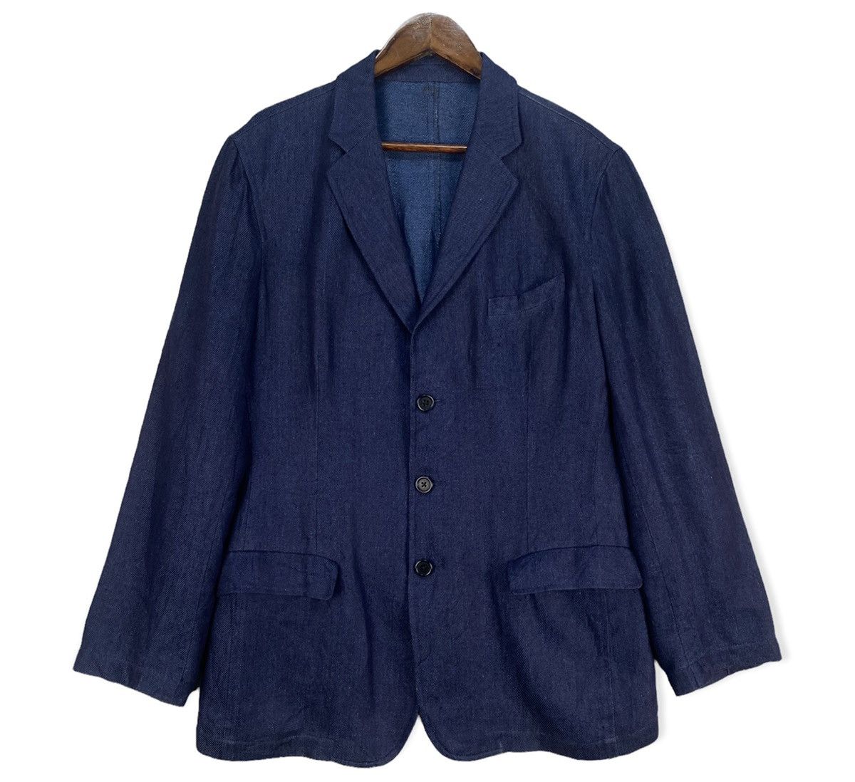 Adolfo Dominguez Adoflo Dominguez Indigo Jacket/Blazer Size 50R - 2 Thumbnail