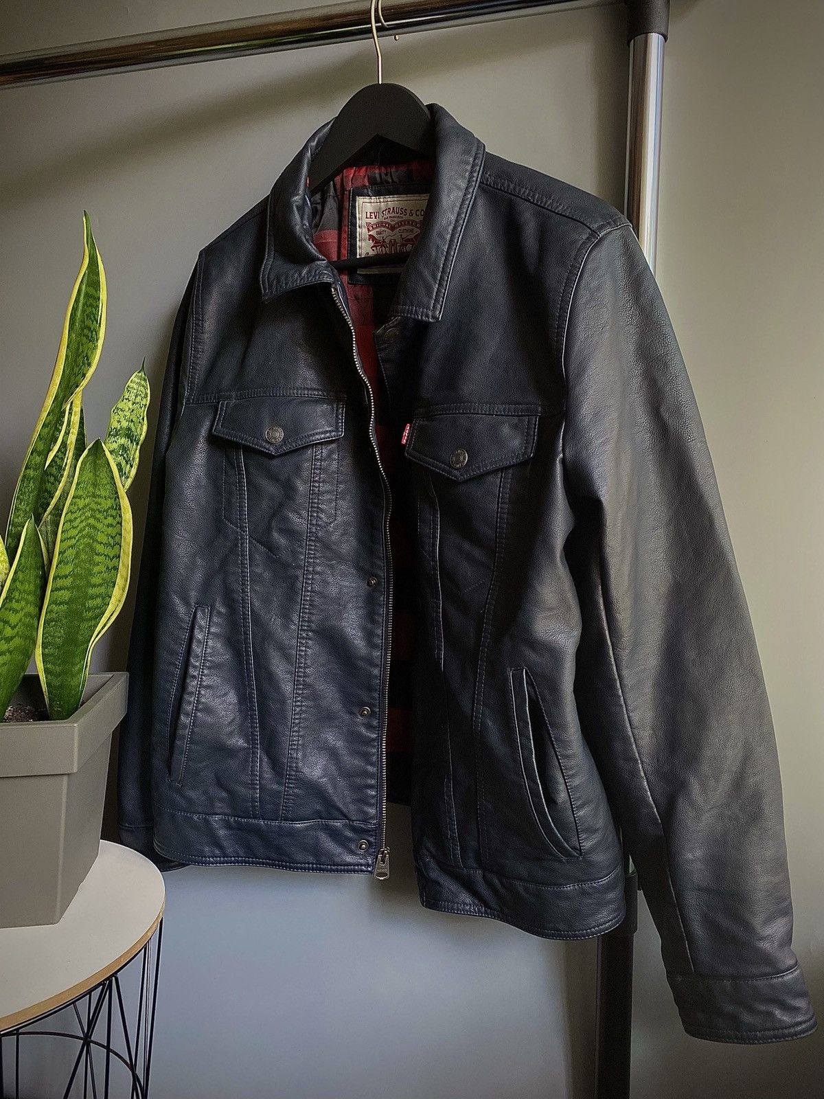 Levi's × Levi's Vintage Clothing × Vintage Vintage Levi’s Truck Driver Jacket Faux Leather Men’s Black Size US S / EU 44-46 / 1 - 2 Thumbnail