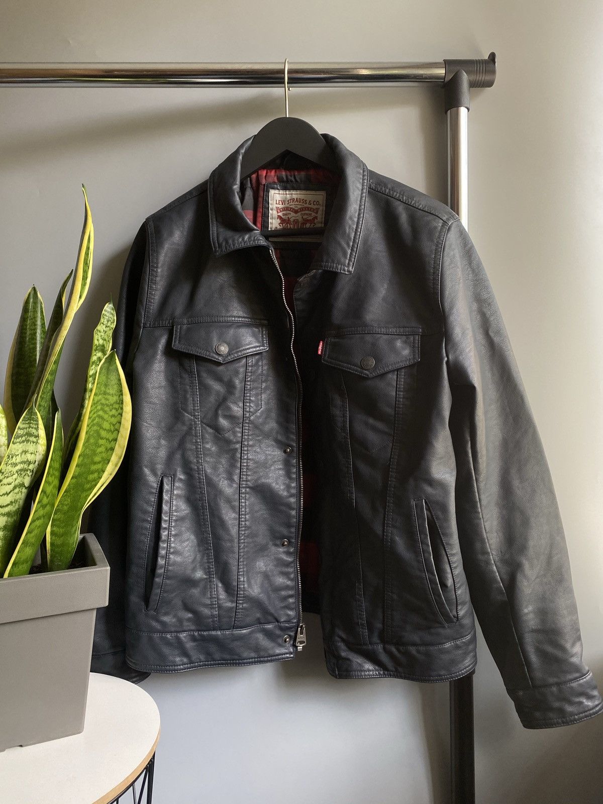 Levi's × Levi's Vintage Clothing × Vintage Vintage Levi’s Truck Driver Jacket Faux Leather Men’s Black Size US S / EU 44-46 / 1 - 1 Thumbnail