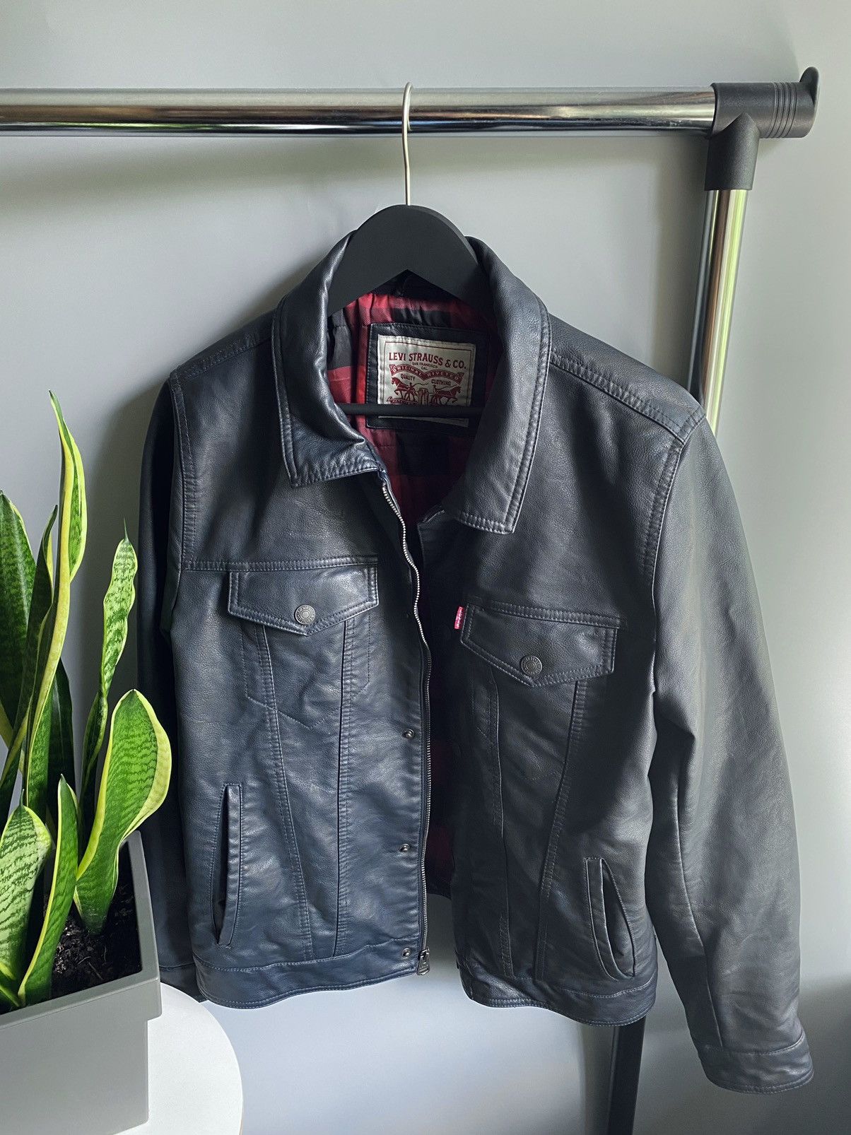 Levi's × Levi's Vintage Clothing × Vintage Vintage Levi’s Truck Driver Jacket Faux Leather Men’s Black Size US S / EU 44-46 / 1 - 3 Thumbnail
