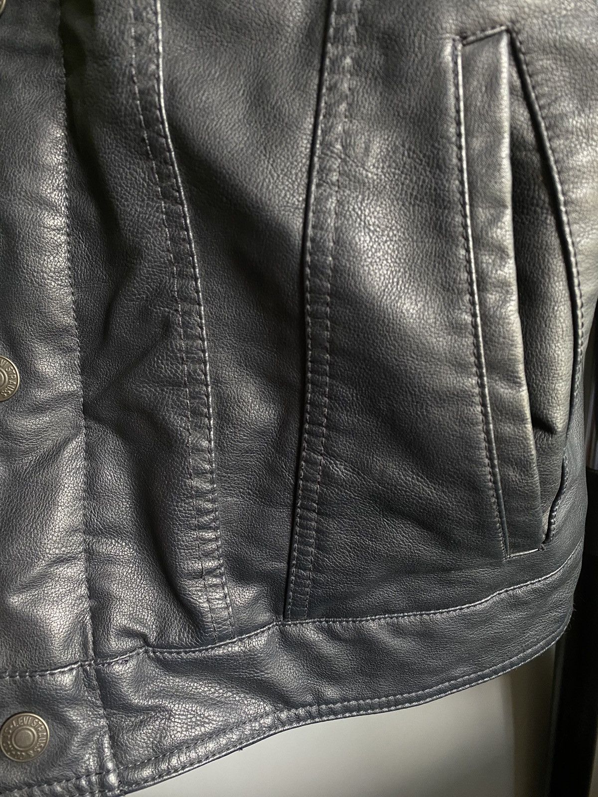 Levi's × Levi's Vintage Clothing × Vintage Vintage Levi’s Truck Driver Jacket Faux Leather Men’s Black Size US S / EU 44-46 / 1 - 7 Thumbnail