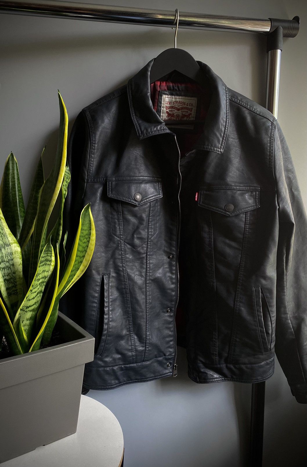 Levi's × Levi's Vintage Clothing × Vintage Vintage Levi’s Truck Driver Jacket Faux Leather Men’s Black Size US S / EU 44-46 / 1 - 4 Thumbnail