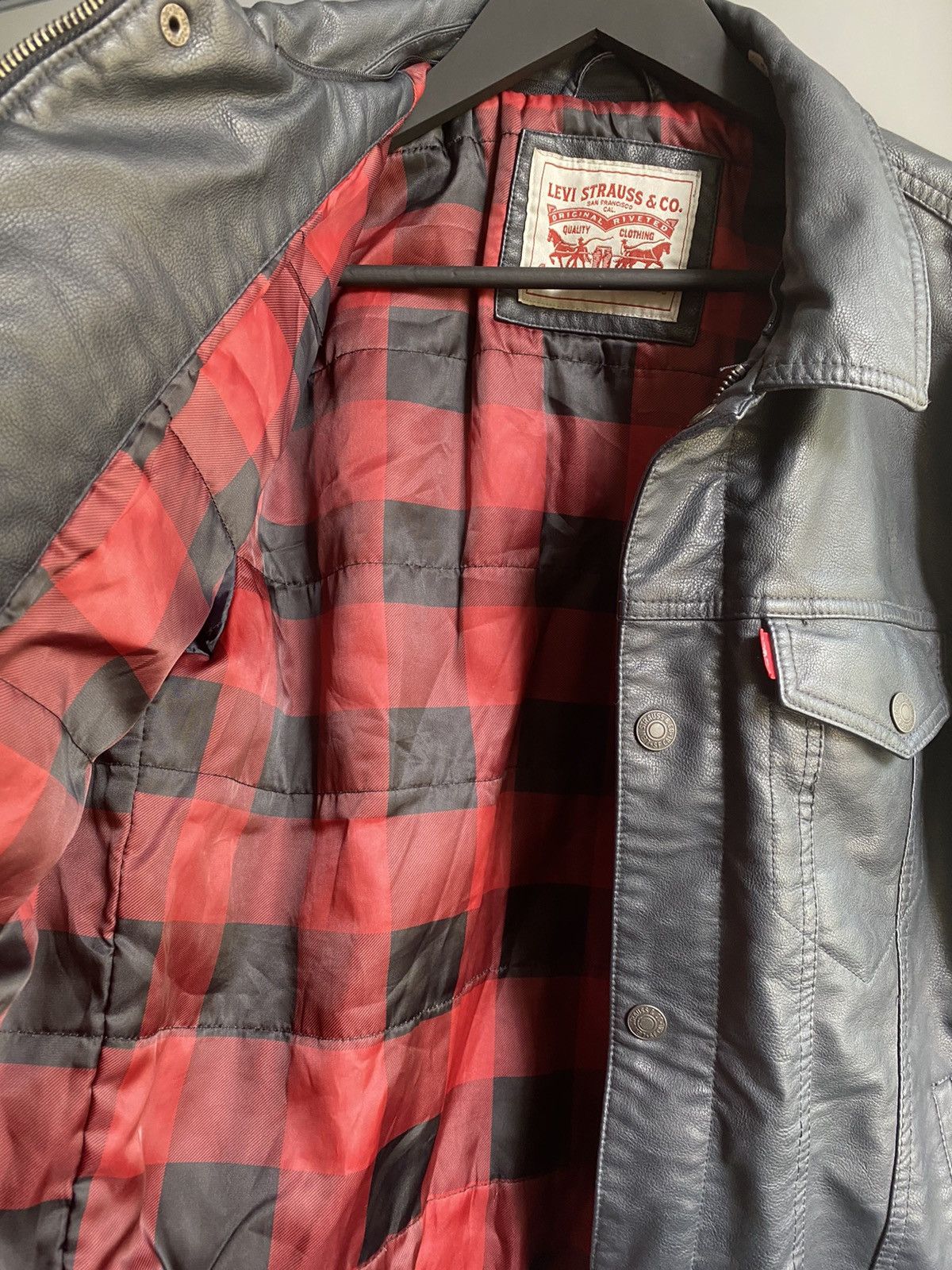Levi's × Levi's Vintage Clothing × Vintage Vintage Levi’s Truck Driver Jacket Faux Leather Men’s Black Size US S / EU 44-46 / 1 - 9 Thumbnail