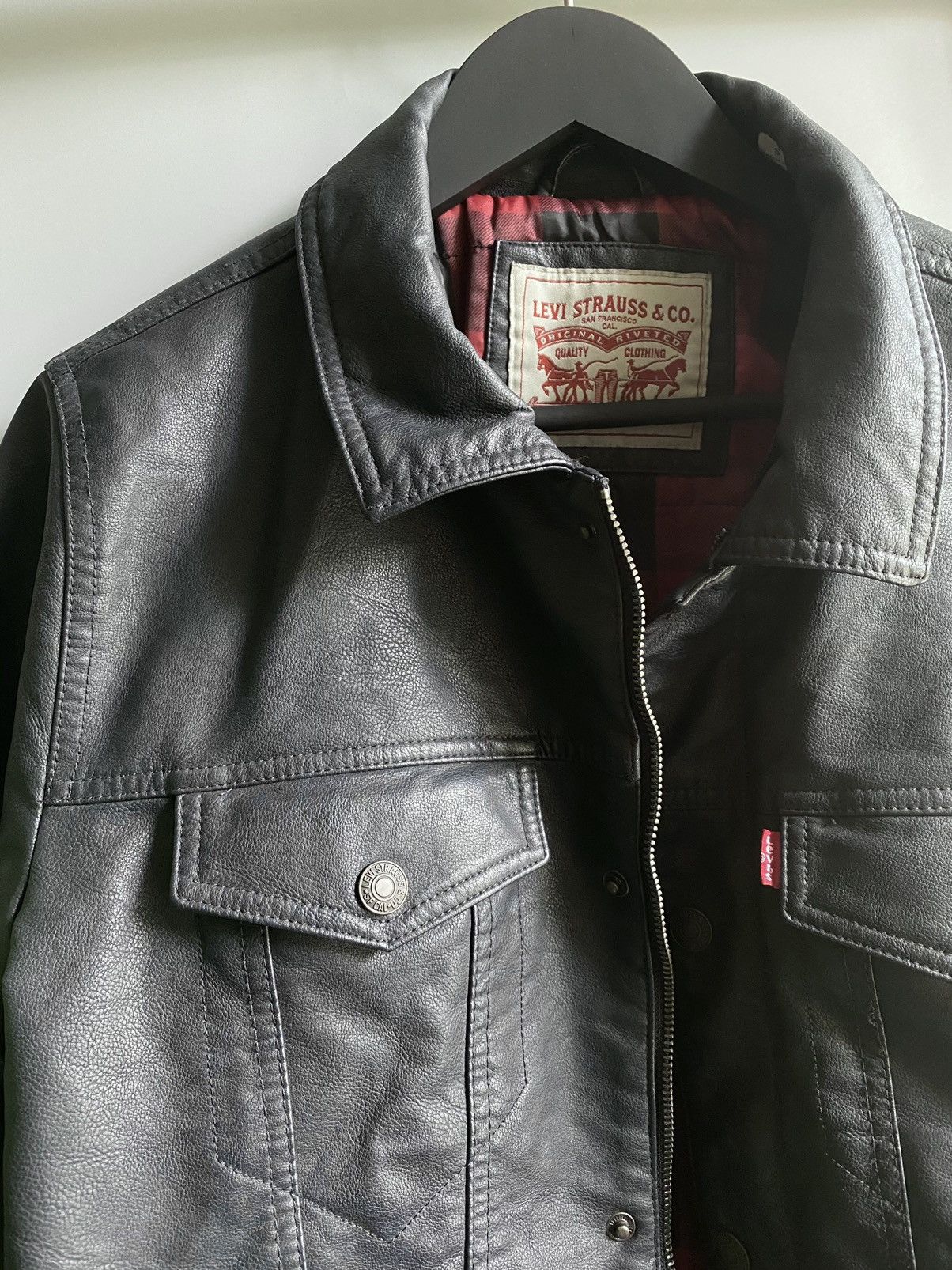 Levi's × Levi's Vintage Clothing × Vintage Vintage Levi’s Truck Driver Jacket Faux Leather Men’s Black Size US S / EU 44-46 / 1 - 6 Thumbnail