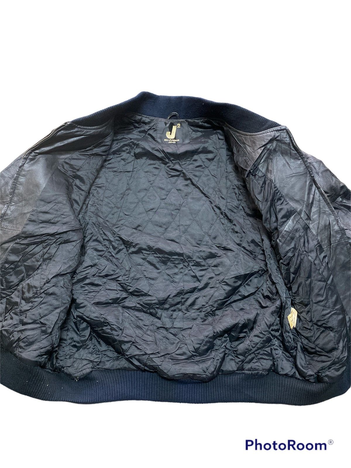 Leather × Mr. Junko Vintage Mr.Junko Varsity Bomber Leather Jacket Size US M / EU 48-50 / 2 - 5 Thumbnail