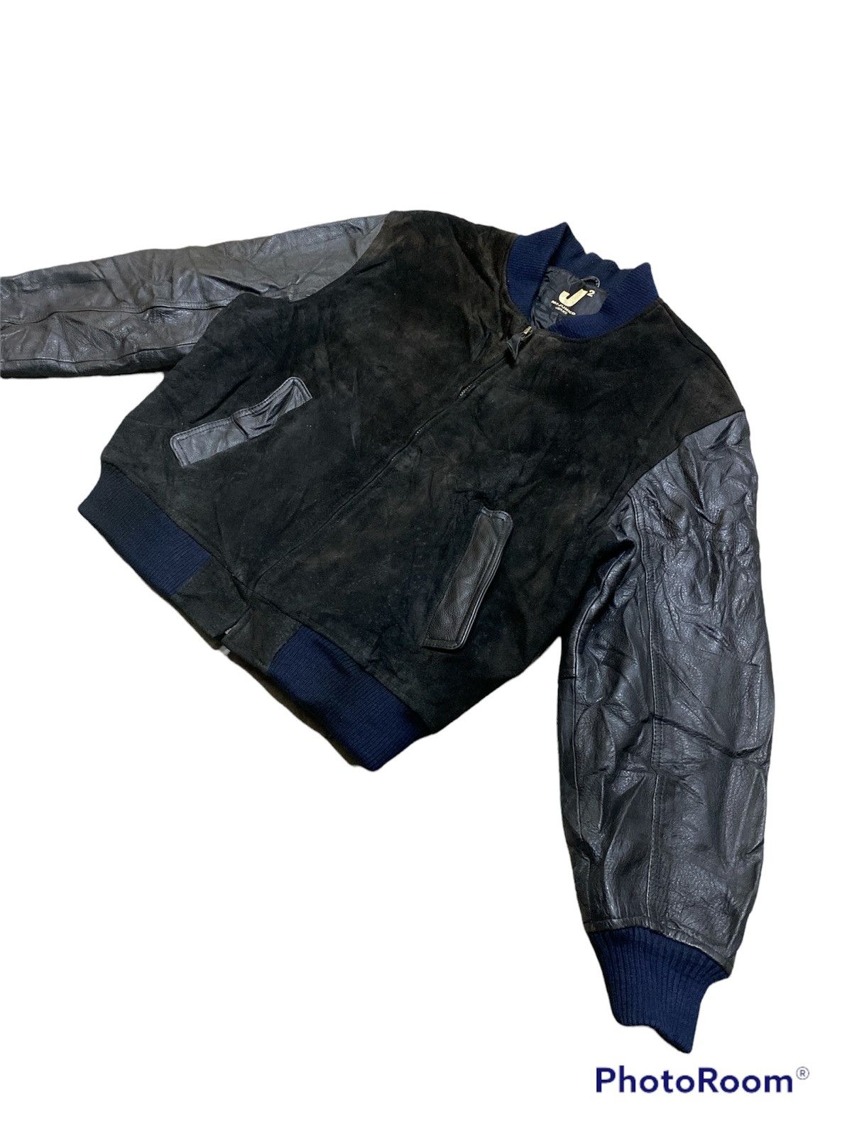Leather × Mr. Junko Vintage Mr.Junko Varsity Bomber Leather Jacket Size US M / EU 48-50 / 2 - 3 Thumbnail