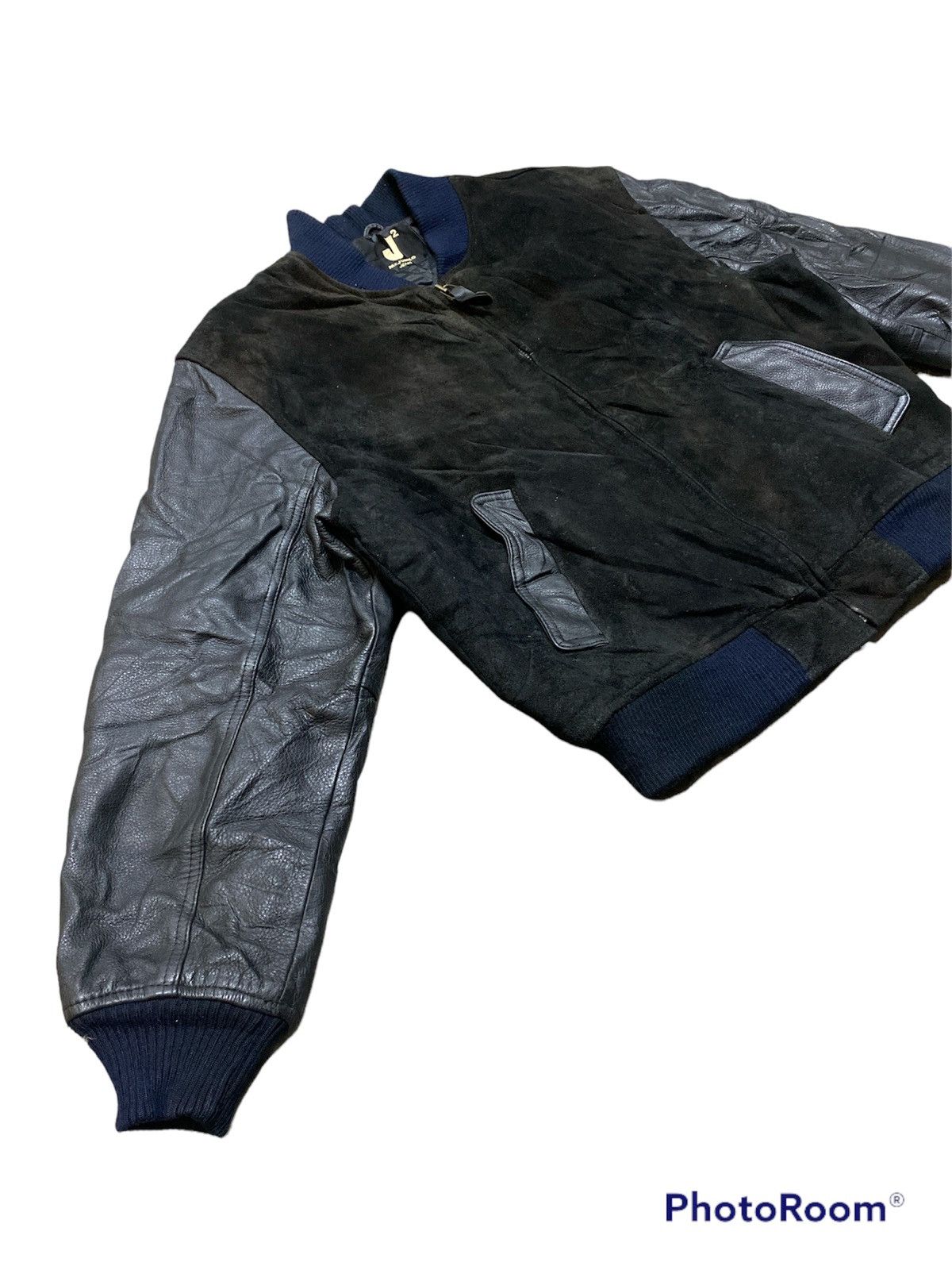Leather × Mr. Junko Vintage Mr.Junko Varsity Bomber Leather Jacket Size US M / EU 48-50 / 2 - 2 Thumbnail