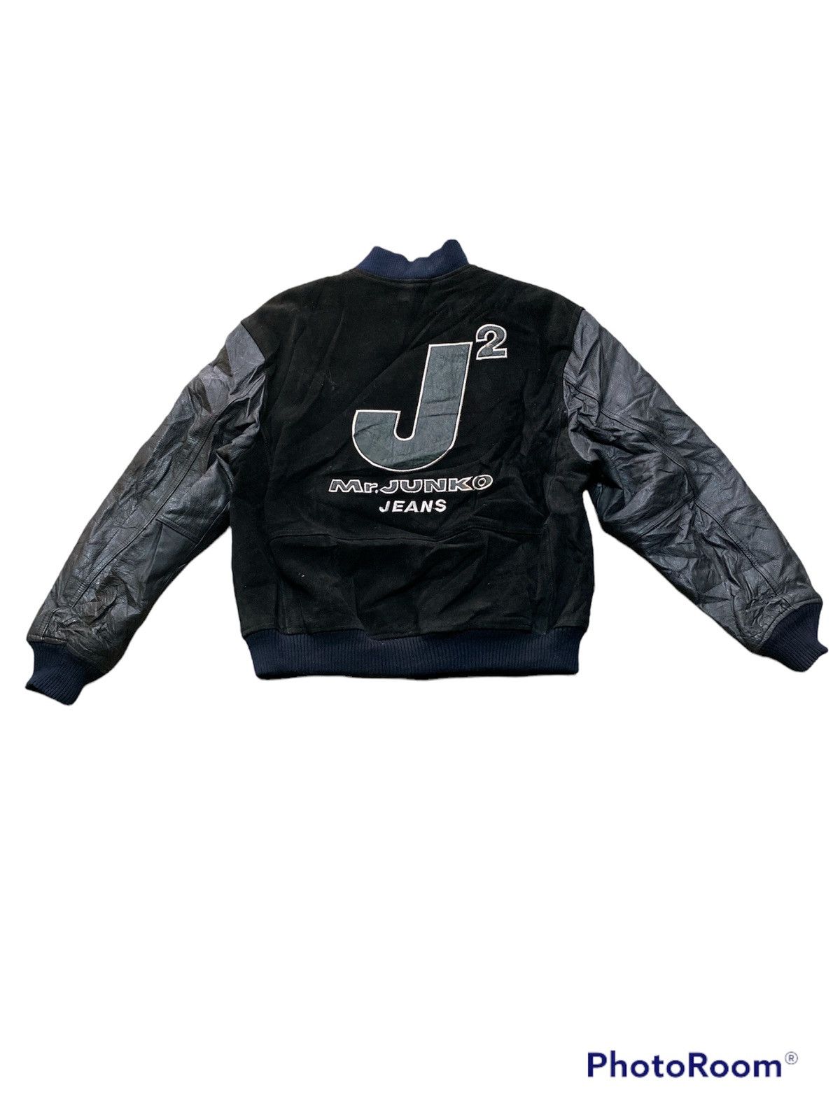 Leather × Mr. Junko Vintage Mr.Junko Varsity Bomber Leather Jacket Size US M / EU 48-50 / 2 - 1 Thumbnail