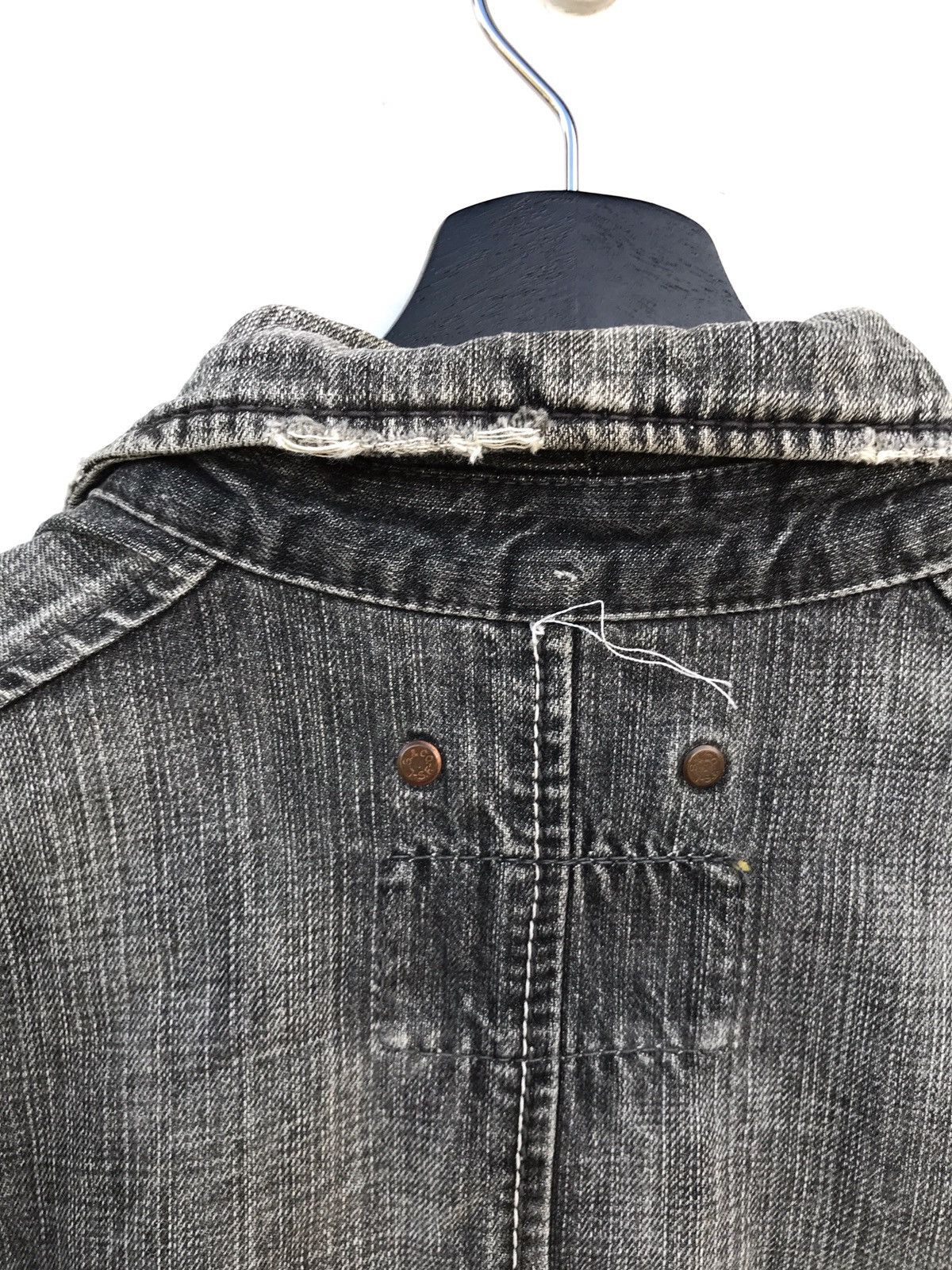 Levi's × Levi's Made & Crafted × Levi's Vintage Clothing Vintage Levis Black Distressed Denim Chore Jacket Size US M / EU 48-50 / 2 - 7 Thumbnail