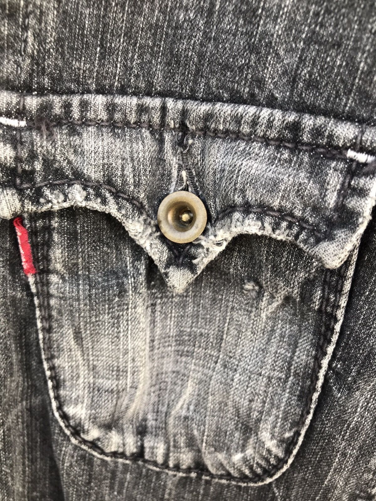 Levi's × Levi's Made & Crafted × Levi's Vintage Clothing Vintage Levis Black Distressed Denim Chore Jacket Size US M / EU 48-50 / 2 - 6 Thumbnail