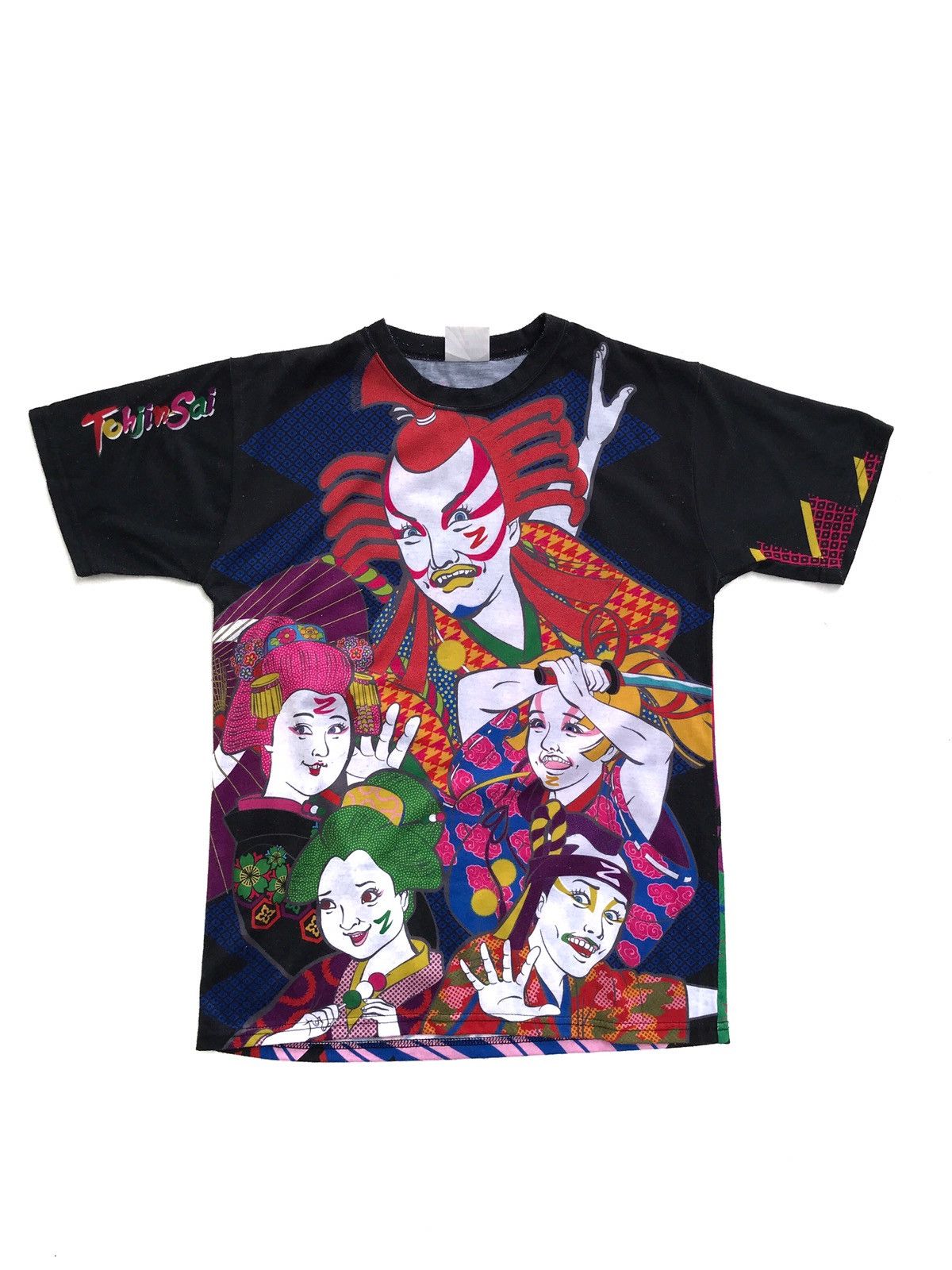 Japanese Brand Vintage Japanese Sukajan Samurai Geisha Fullprint Tee Size US S / EU 44-46 / 1 - 1 Thumbnail