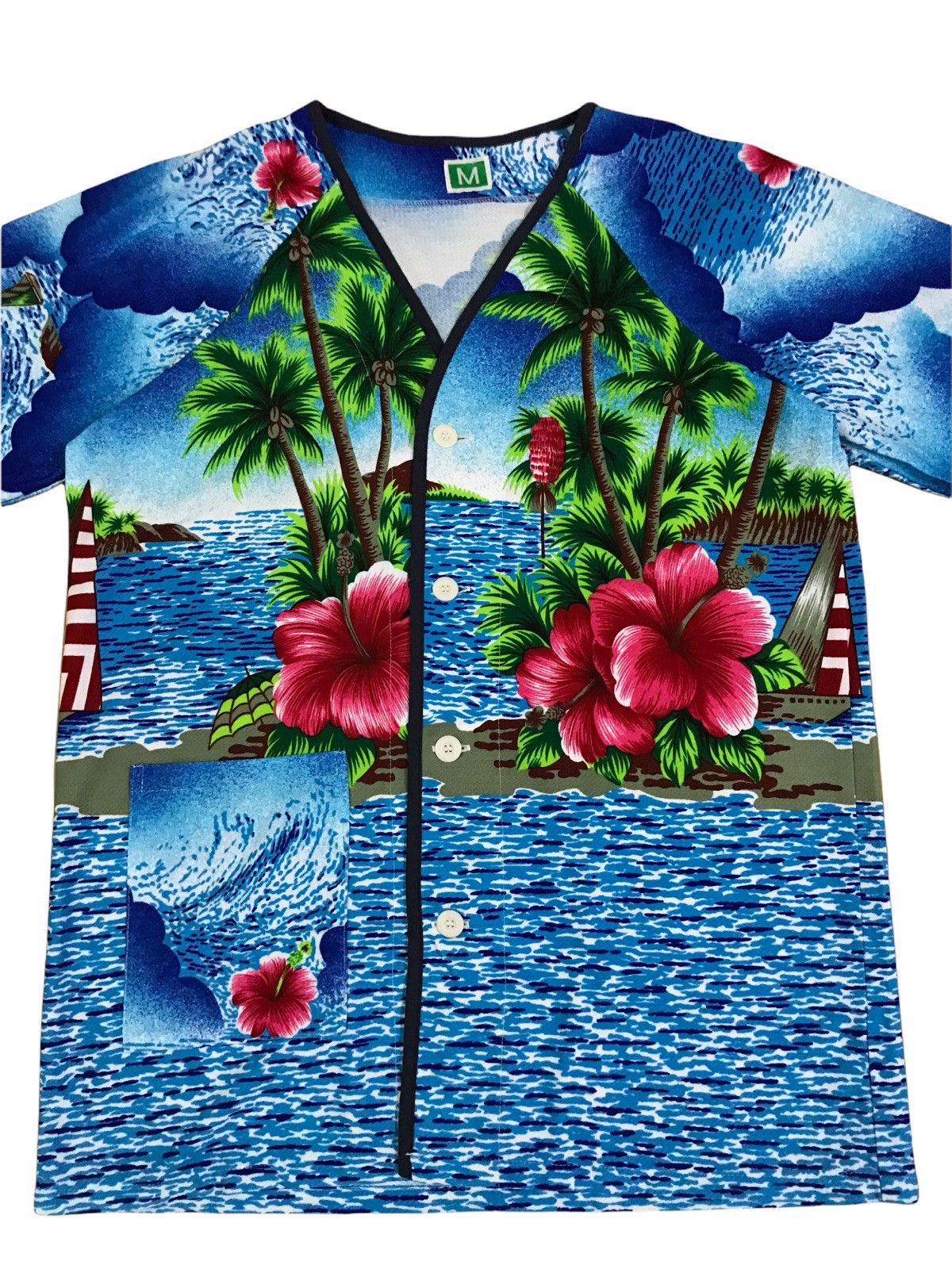 Vintage Vintage Hawaiian Baseball Shirt Size US M / EU 48-50 / 2 - 3 Thumbnail