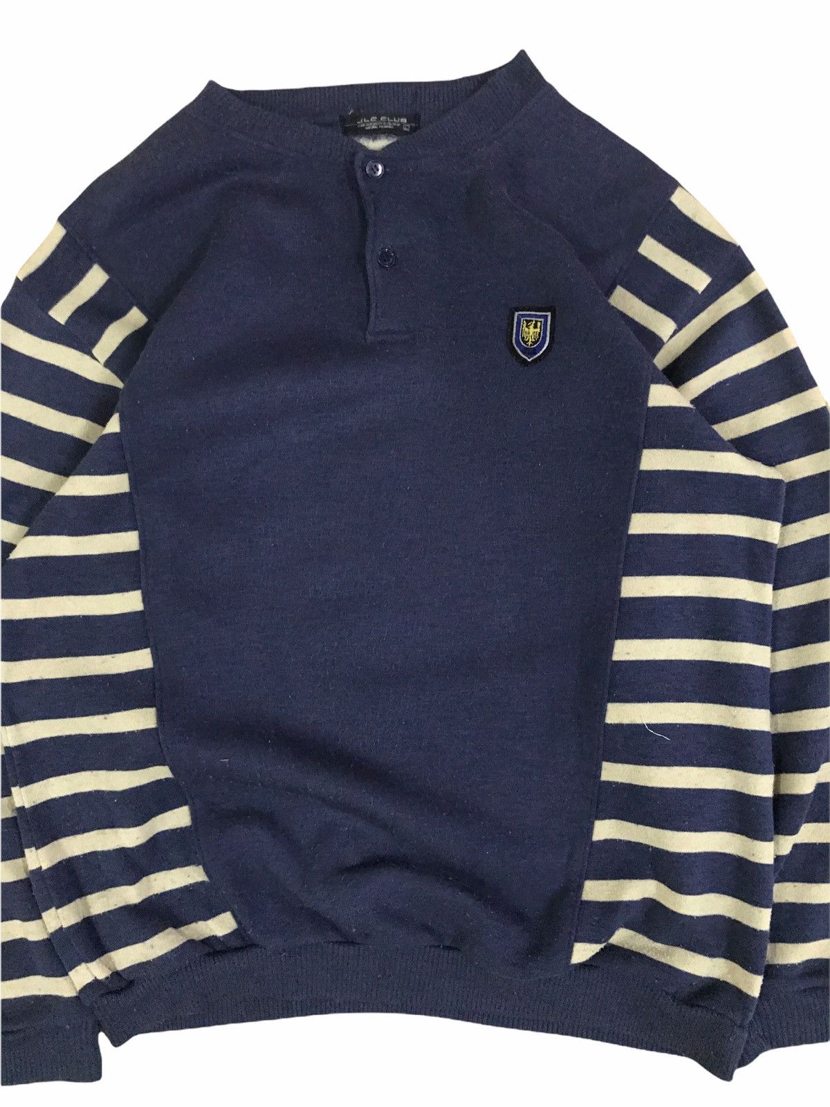Japanese Brand × Vintage Vintage Japanese Brand JLC Club Stripes Sweatshirt Size US S / EU 44-46 / 1 - 3 Thumbnail