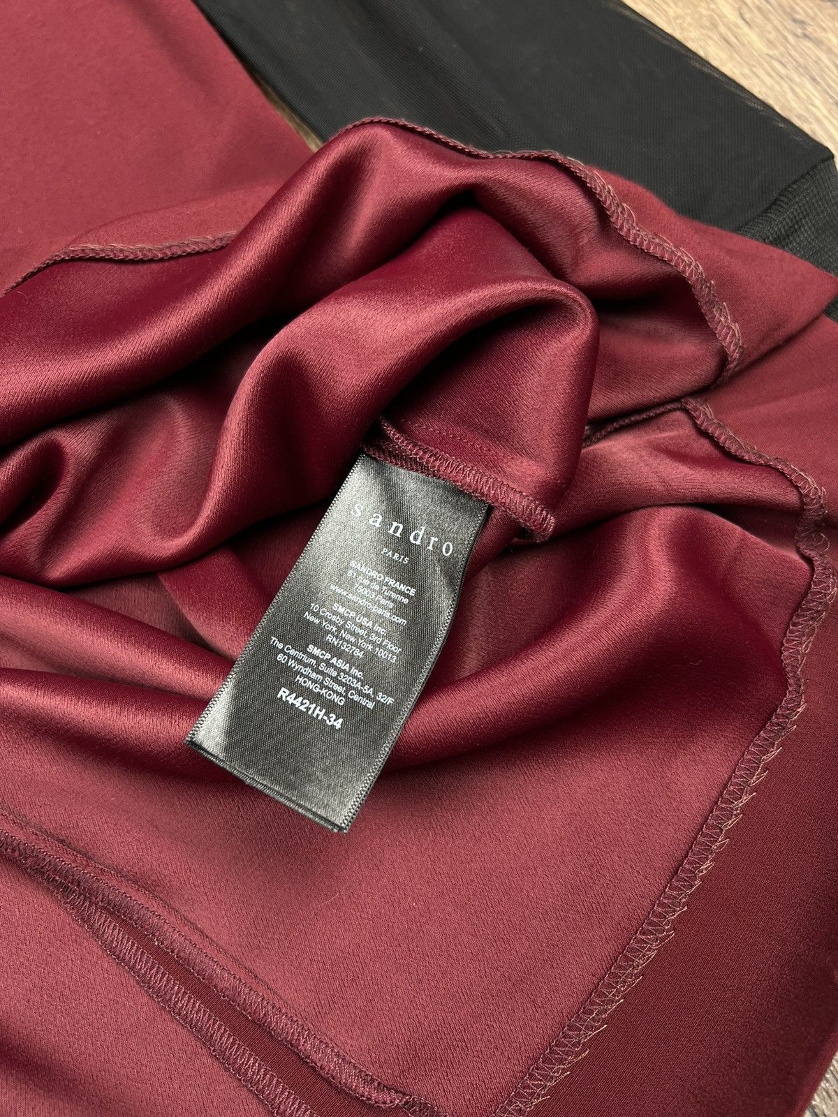 Sandro Sandro Viscose Nylon Red Dress Lace Size L / US 10 / IT 46 - 10 Thumbnail