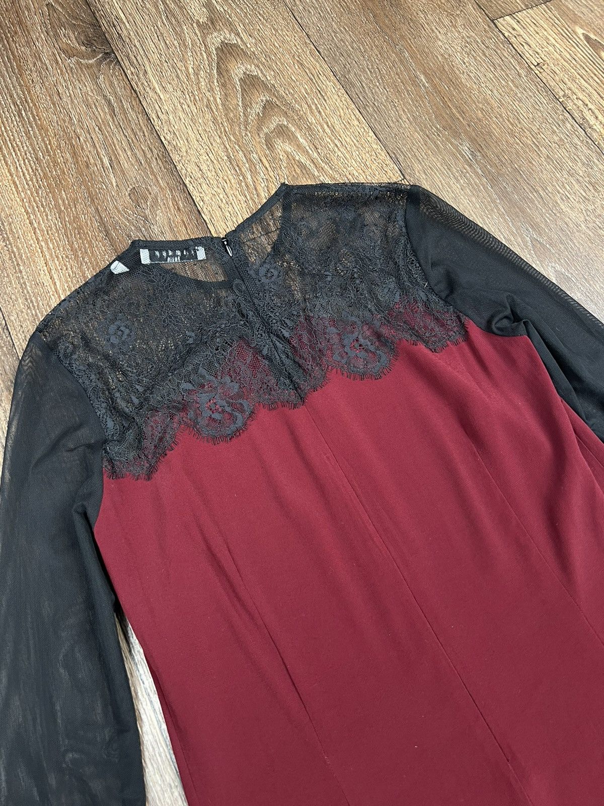 Sandro Sandro Viscose Nylon Red Dress Lace Size L / US 10 / IT 46 - 13 Thumbnail