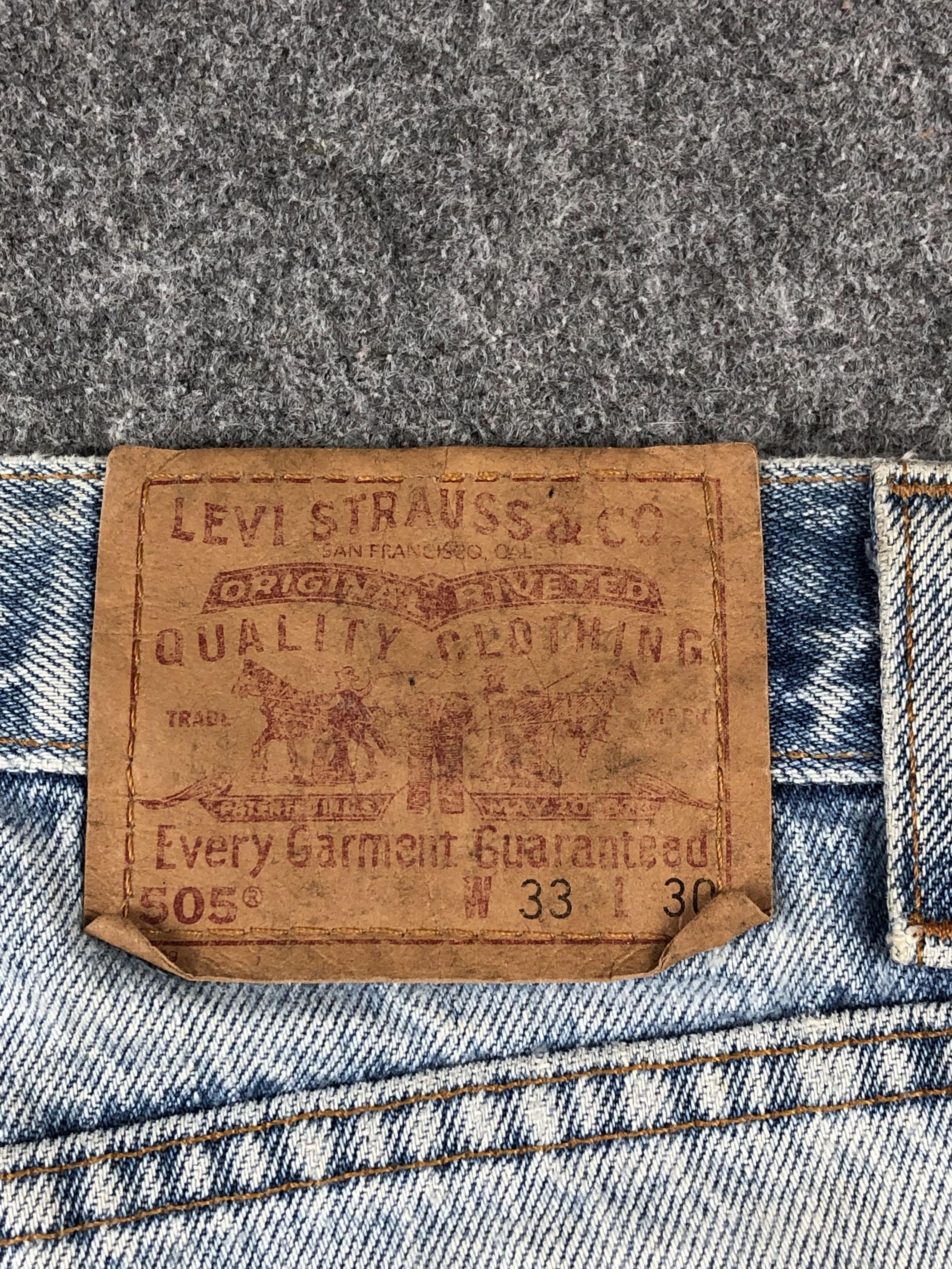 Levi's Vintage 90s Levis 505 Light Wash Jeans DP2285 Size US 33 - 5 Thumbnail
