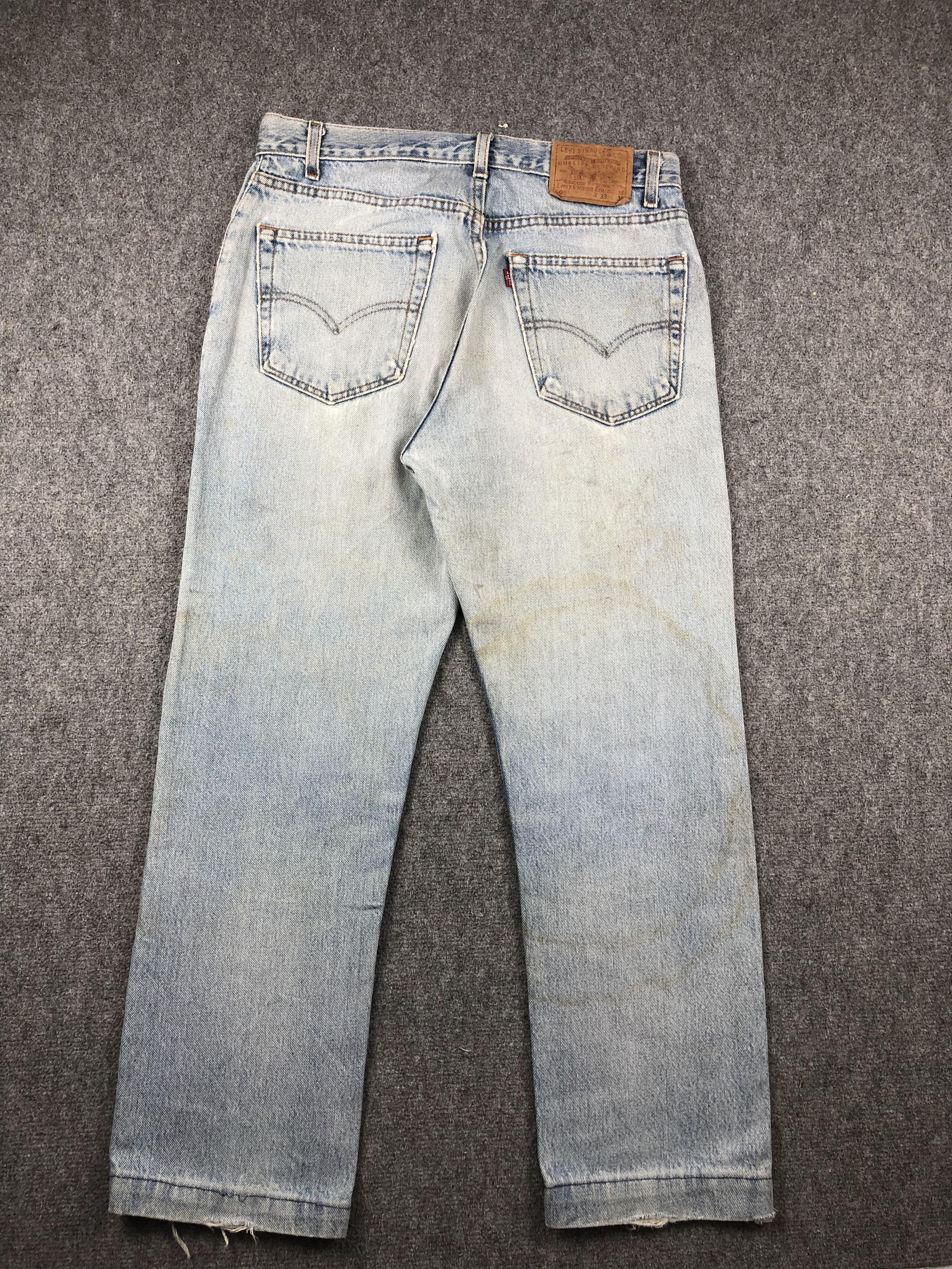 Levi's Vintage 90s Levis 505 Light Wash Jeans DP2285 Size US 33 - 3 Thumbnail