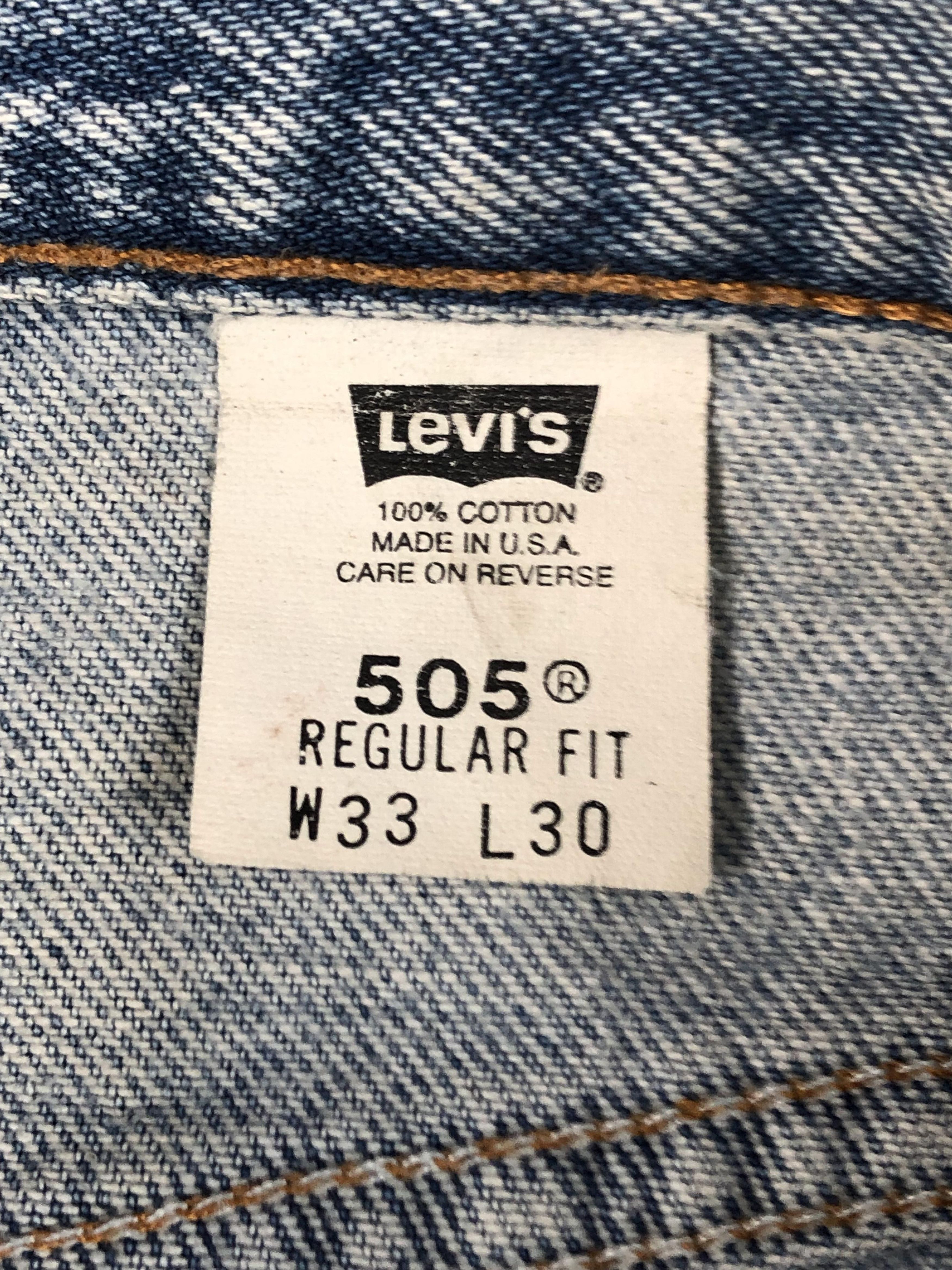 Levi's Vintage 90s Levis 505 Light Wash Jeans DP2285 Size US 33 - 6 Thumbnail