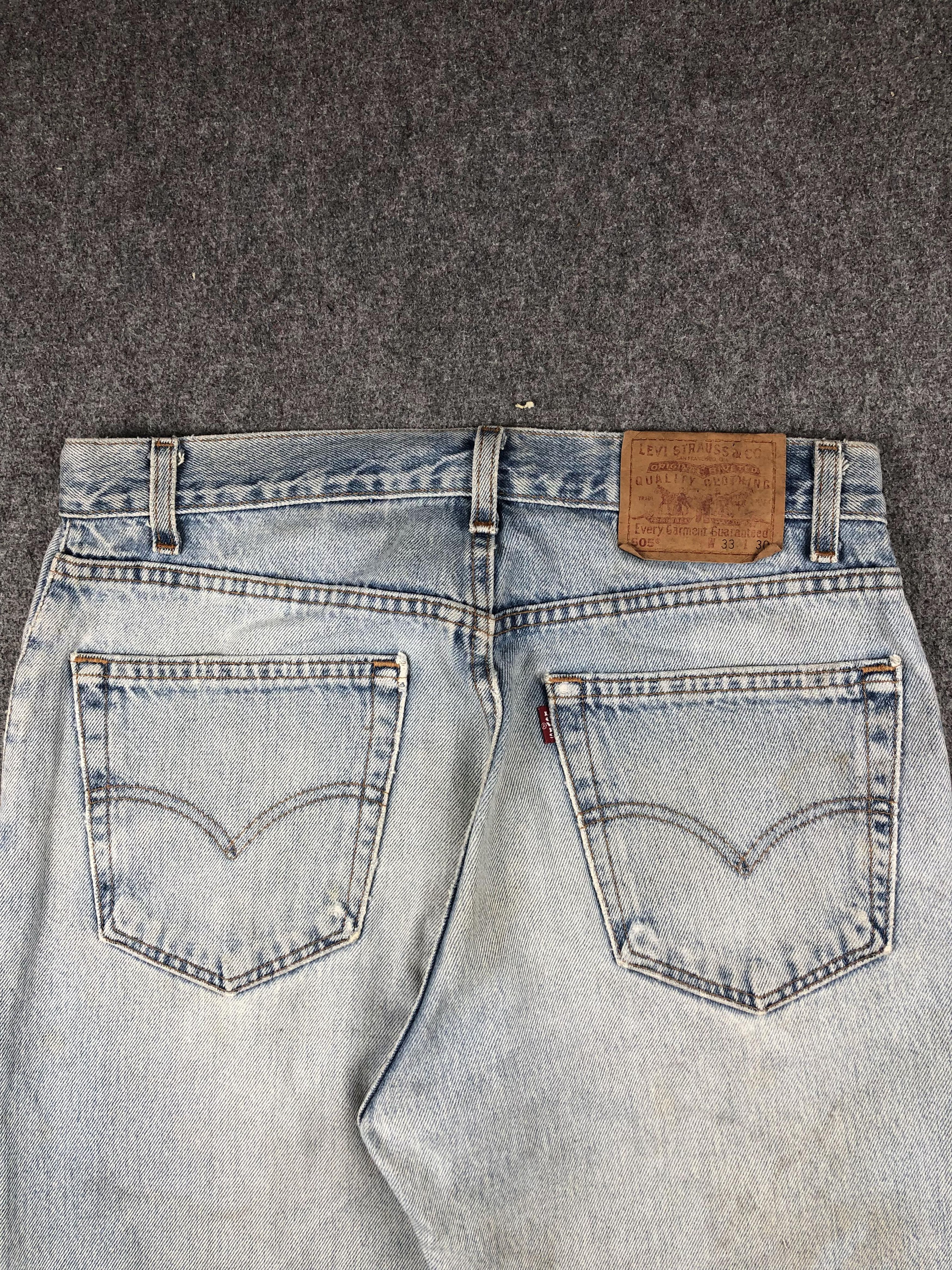 Levi's Vintage 90s Levis 505 Light Wash Jeans DP2285 Size US 33 - 4 Thumbnail