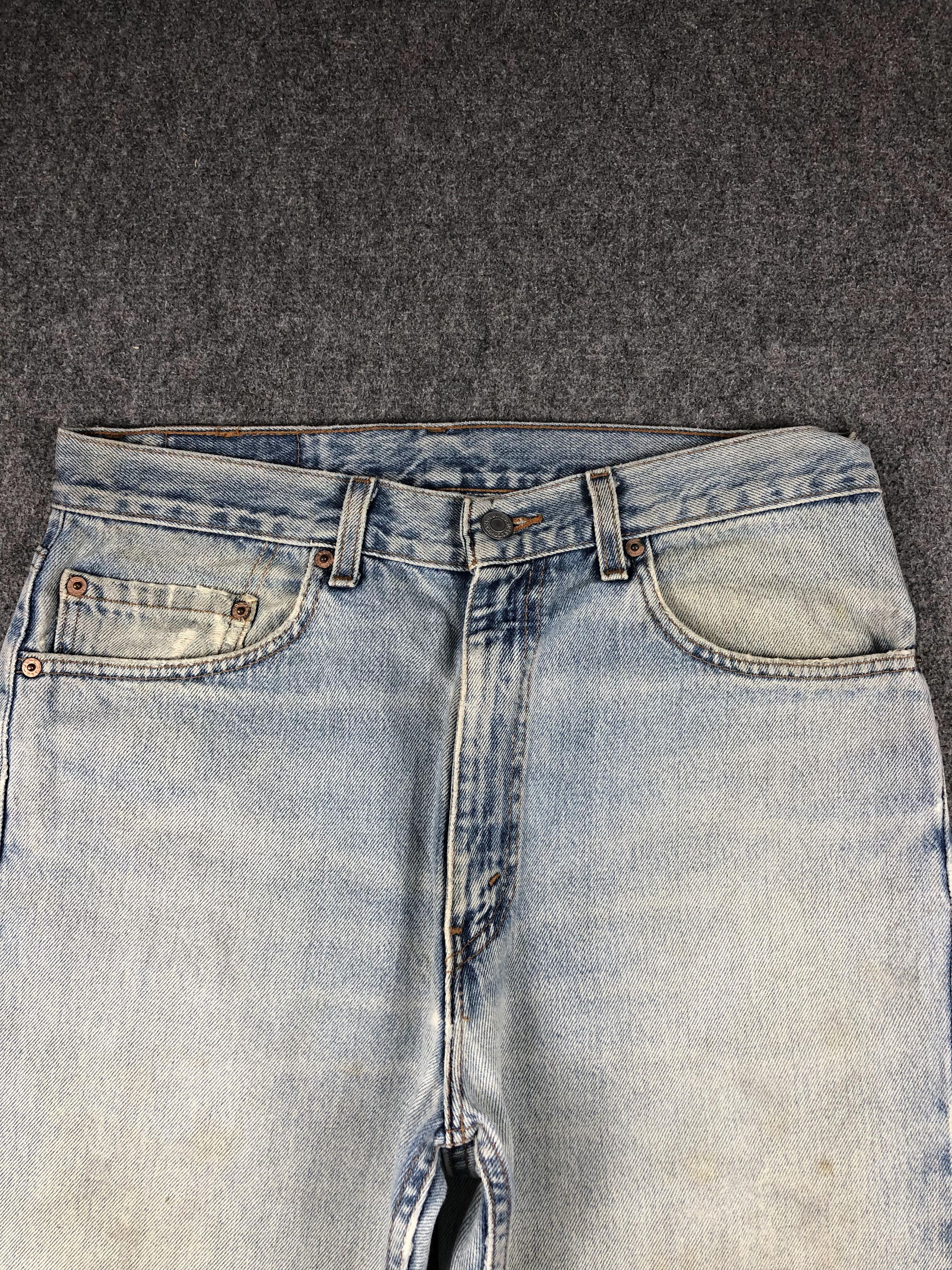 Levi's Vintage 90s Levis 505 Light Wash Jeans DP2285 Size US 33 - 2 Thumbnail