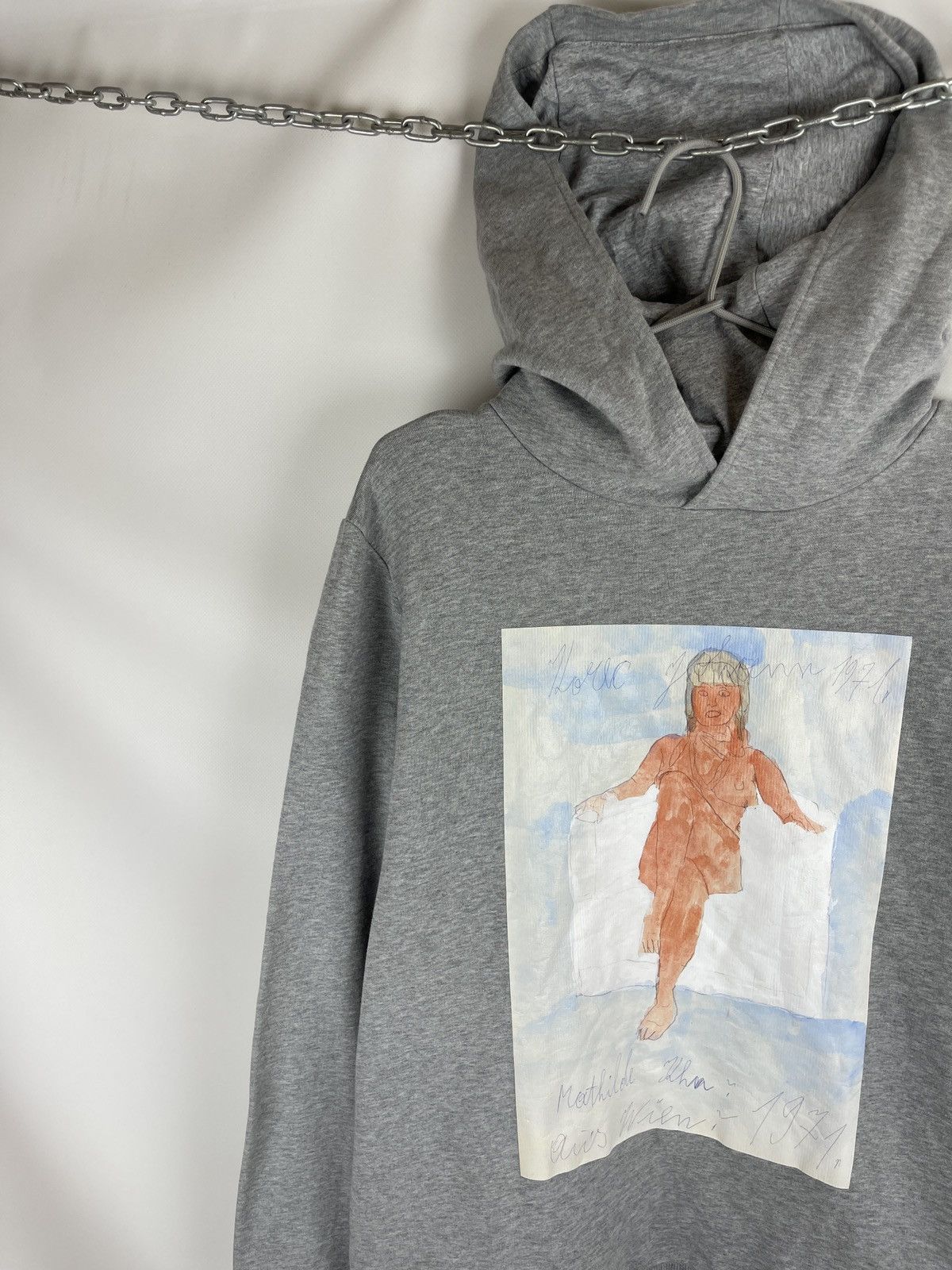 Christopher Kane Christopher Kane grey art painted printed hoodie sweatshirt Size M / US 6-8 / IT 42-44 - 2 Thumbnail