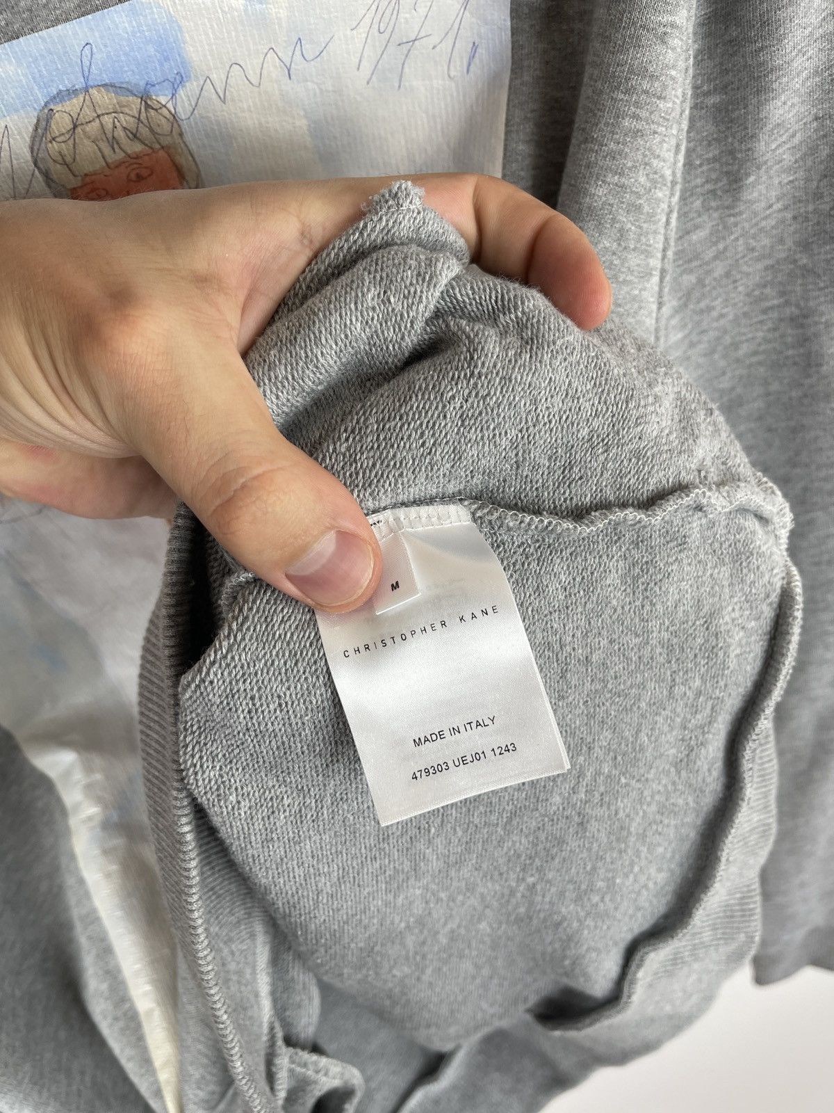 Christopher Kane Christopher Kane grey art painted printed hoodie sweatshirt Size M / US 6-8 / IT 42-44 - 11 Thumbnail