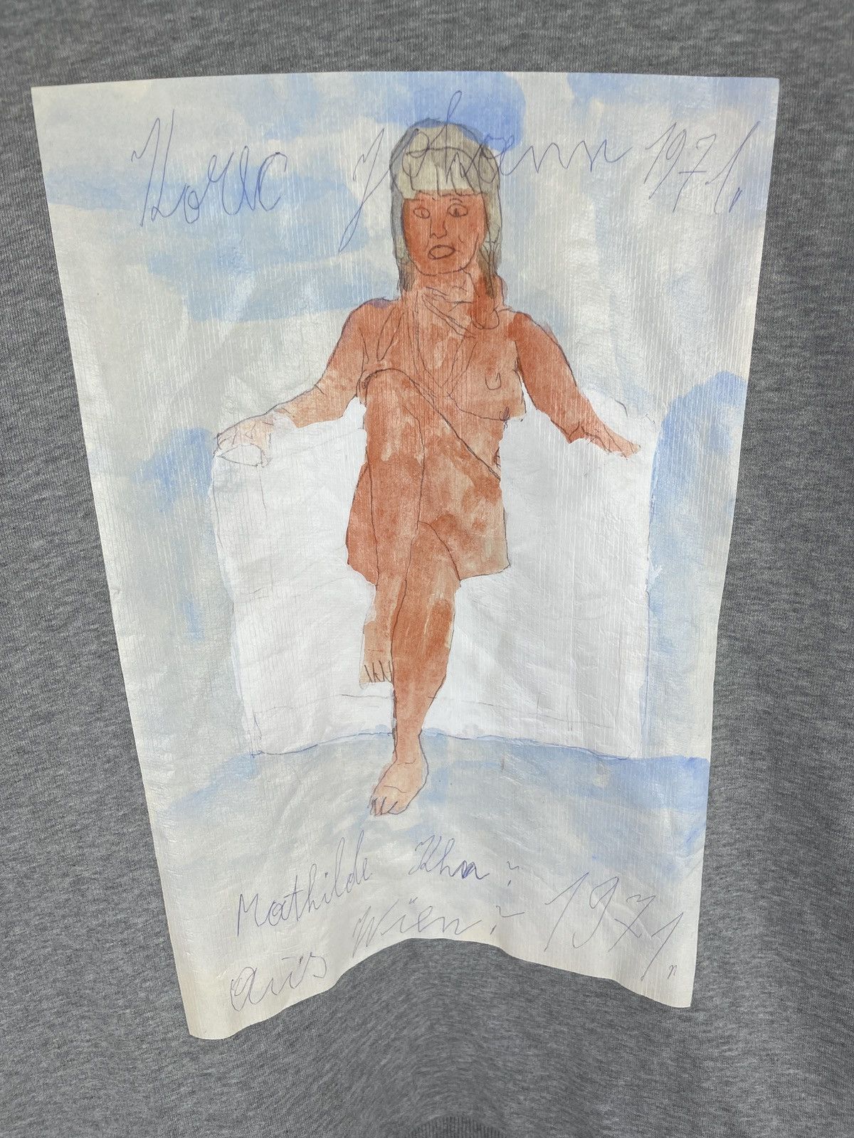 Christopher Kane Christopher Kane grey art painted printed hoodie sweatshirt Size M / US 6-8 / IT 42-44 - 7 Thumbnail